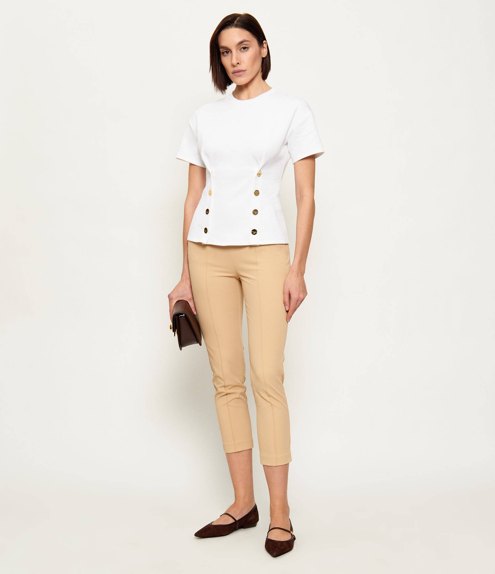 Elisabetta Franchi Pantaloni cu cordon | Slim Fit