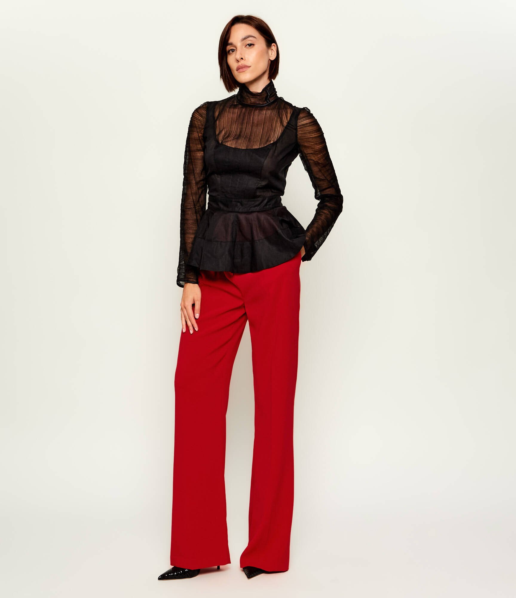 Elisabetta Franchi Pantaloni + curea | Relaxed fit