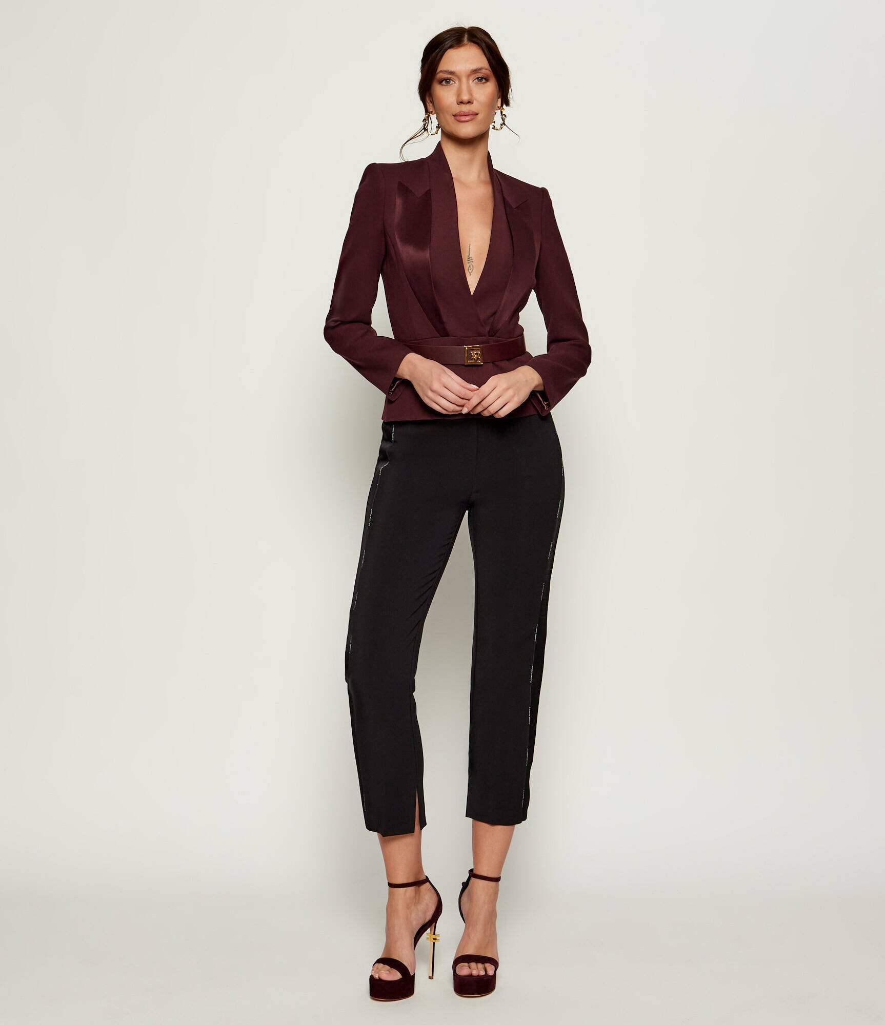 Elisabetta Franchi Pantaloni țigarete