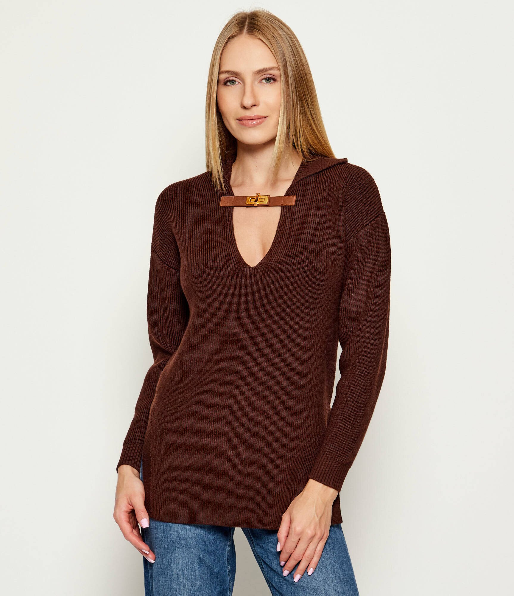 Elisabetta Franchi Pulover | regular fit cu adaos de lână