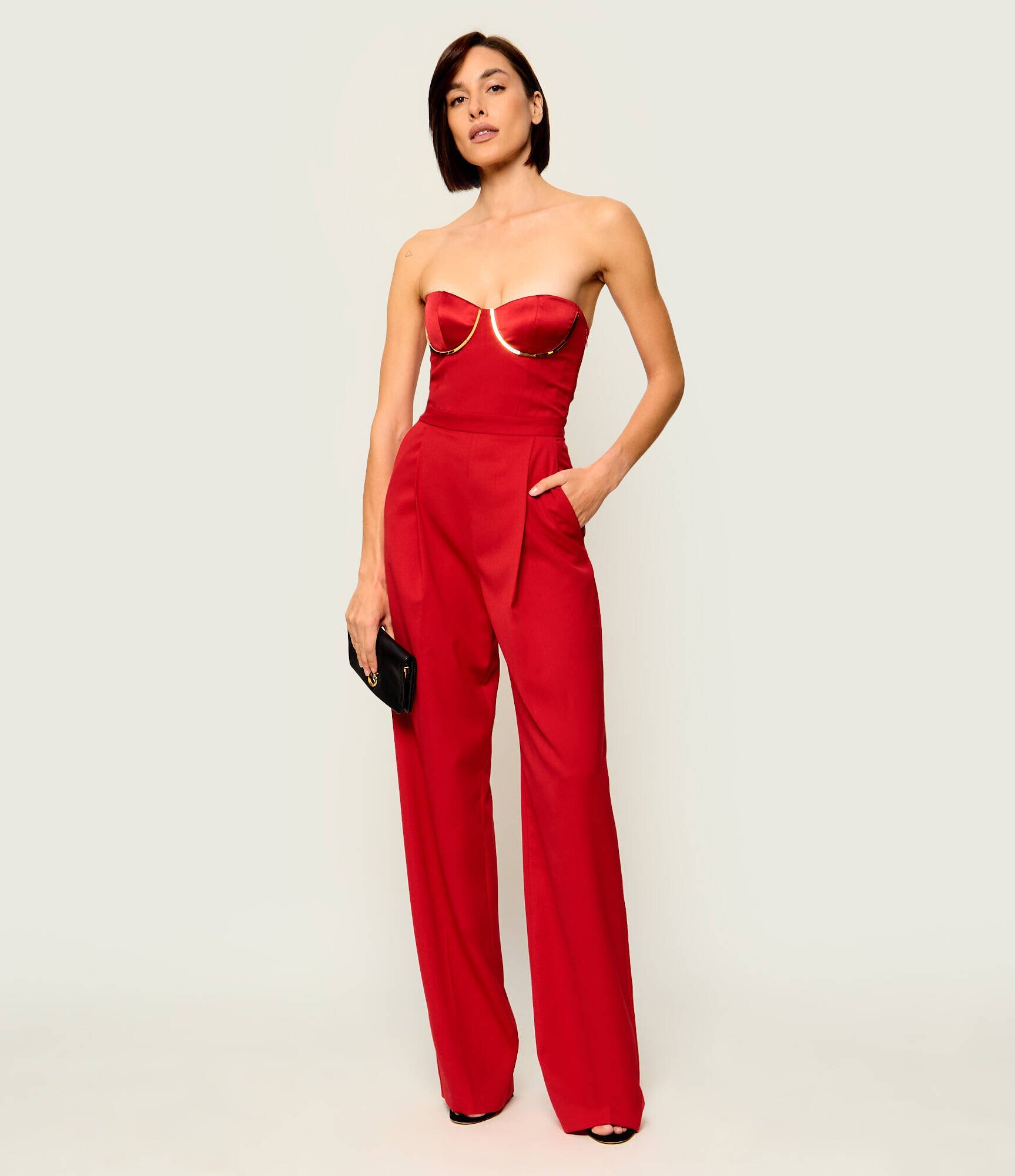 Elisabetta Franchi Salopetă | Slim Fit cu adaos de lână