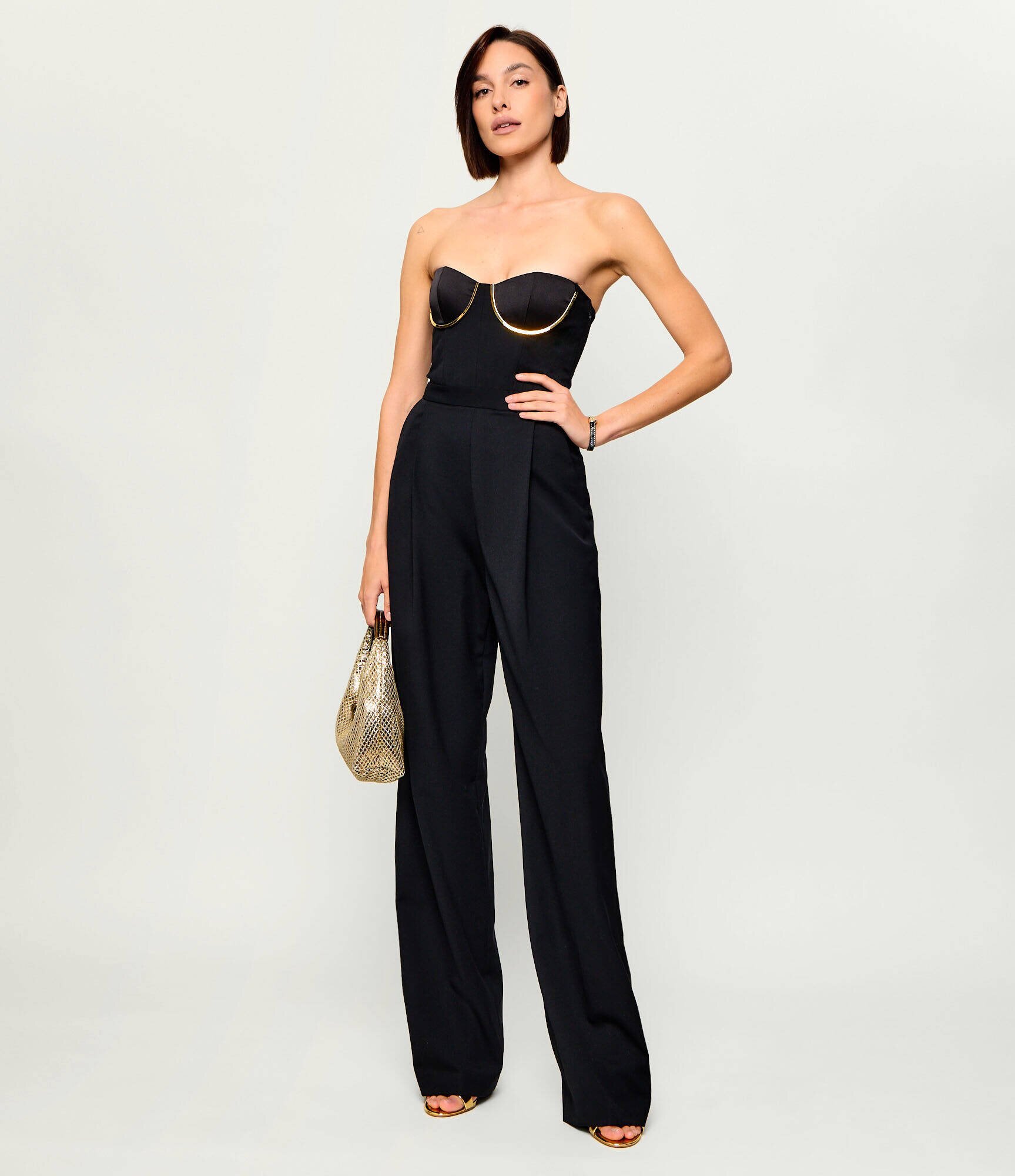 Elisabetta Franchi Salopetă | Slim Fit cu adaos de lână