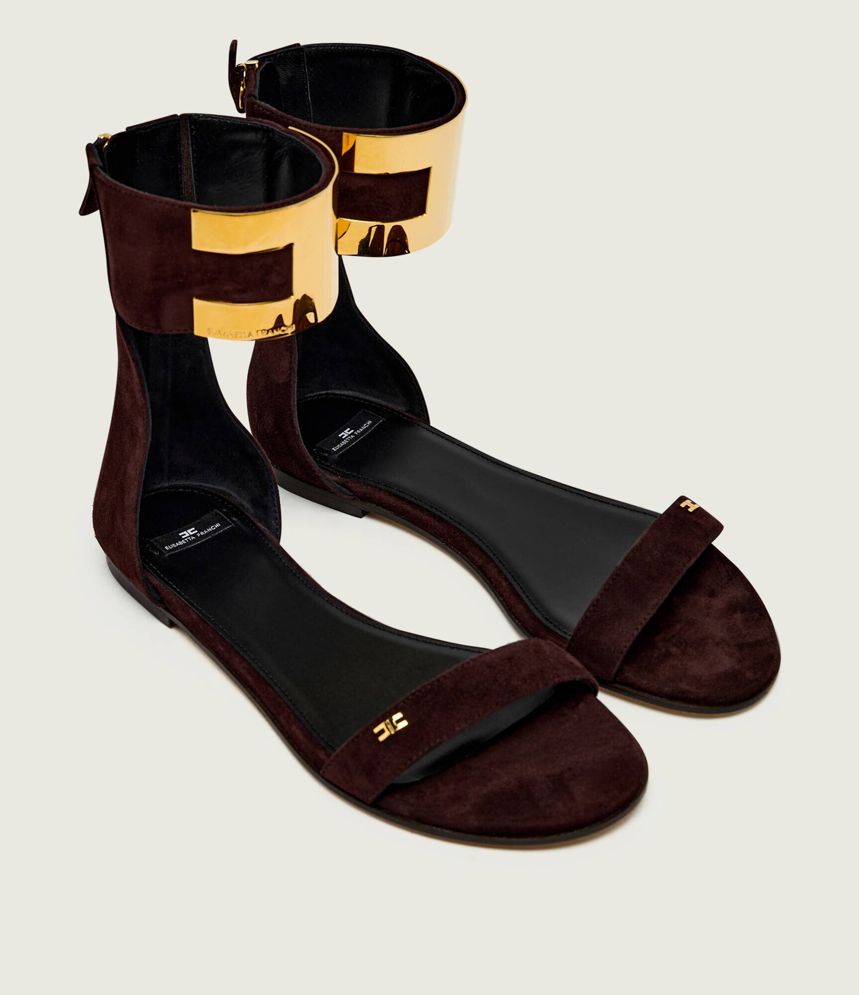 Elisabetta Franchi Sandale | piele întoarsă