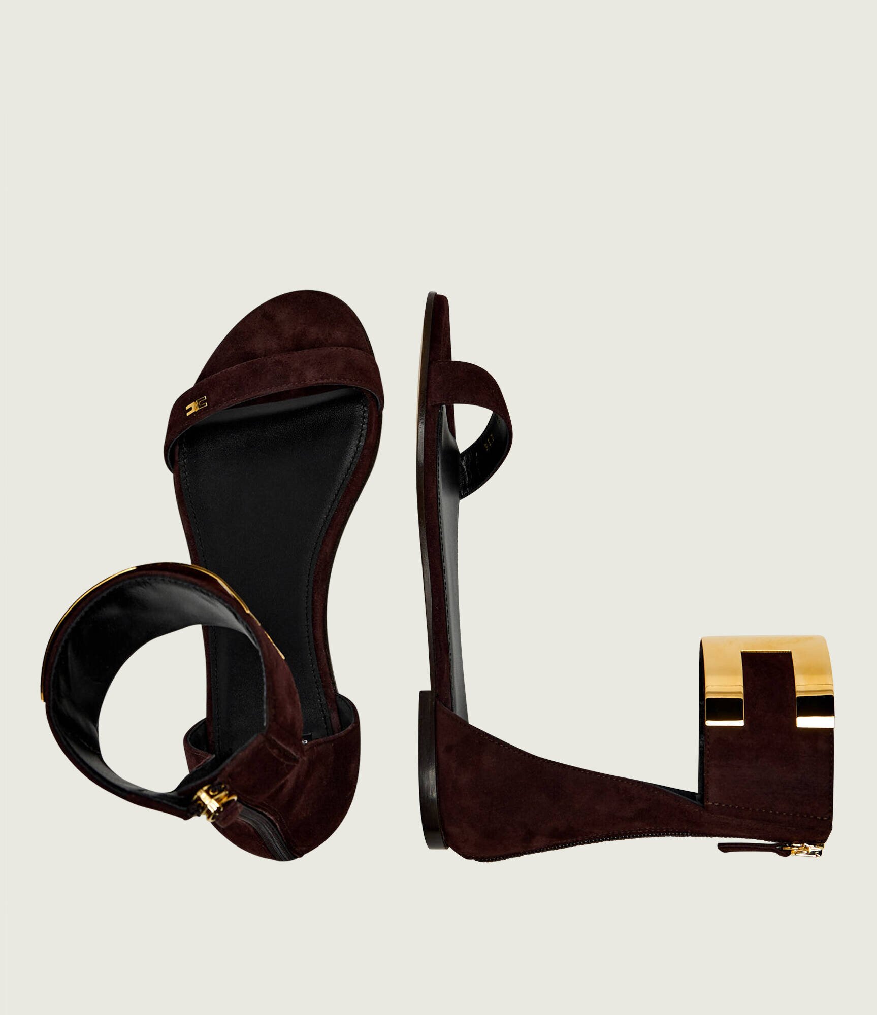 Elisabetta Franchi Sandale | piele întoarsă