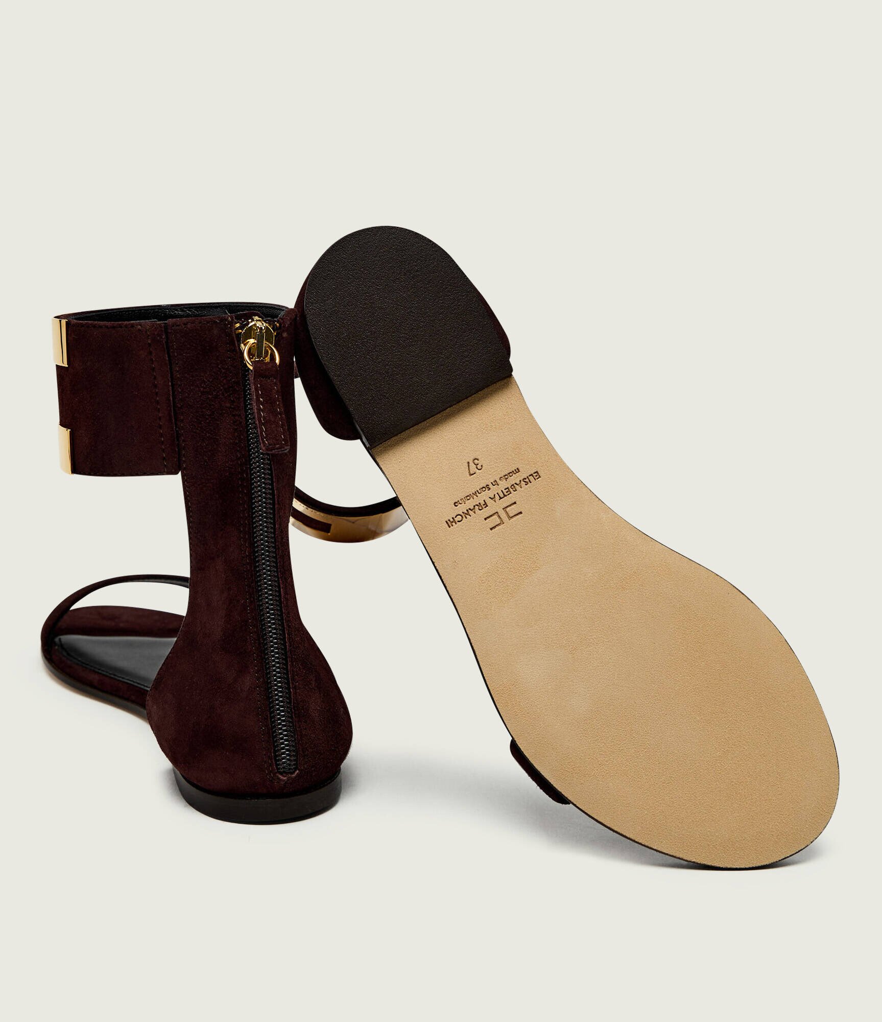 Elisabetta Franchi Sandale | piele întoarsă
