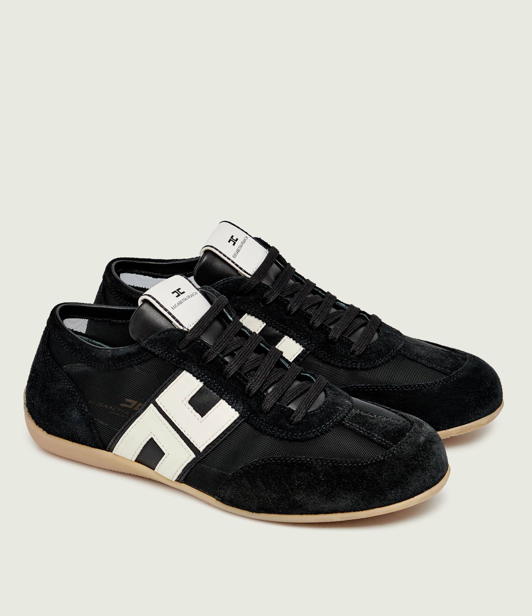 Elisabetta Franchi Sneakers cu adaos de piele | piele întoarsă
