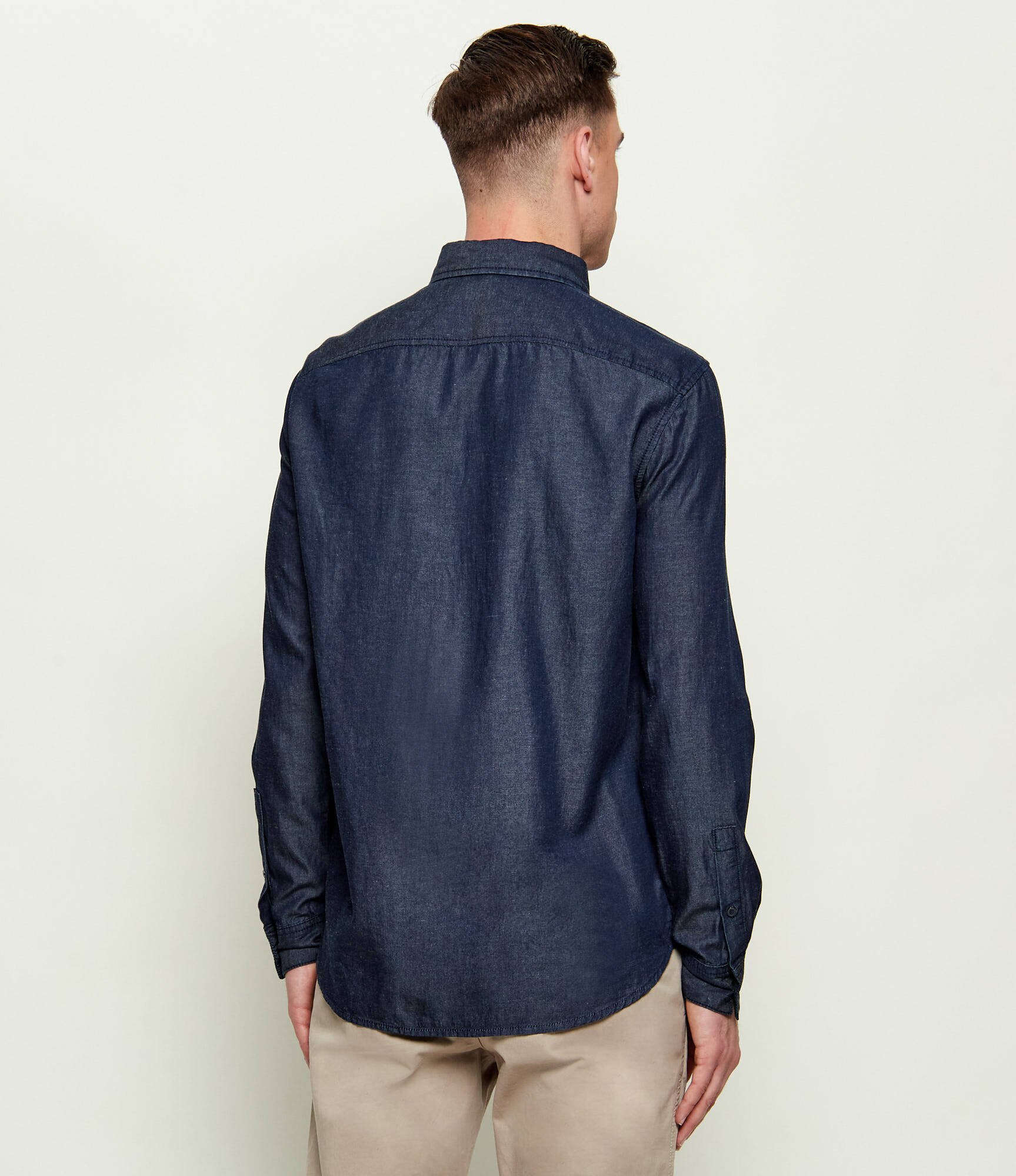 Emporio Armani Cămașă | regular fit | cu adaos de in