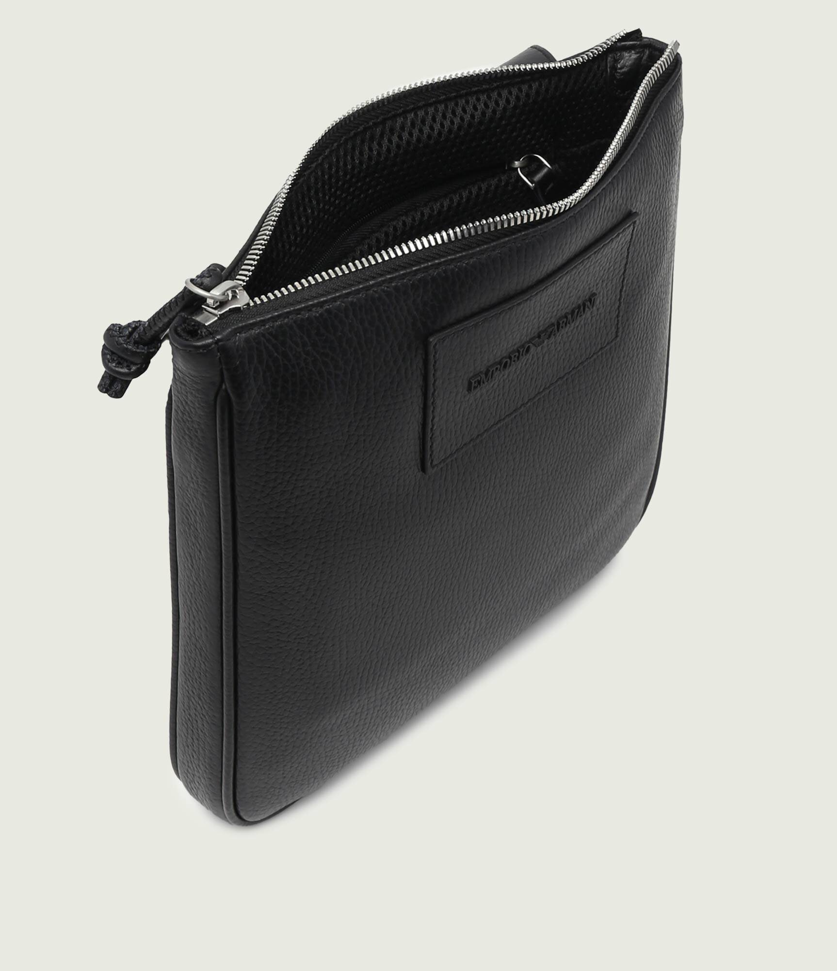 Emporio Armani De piele geantă reporter