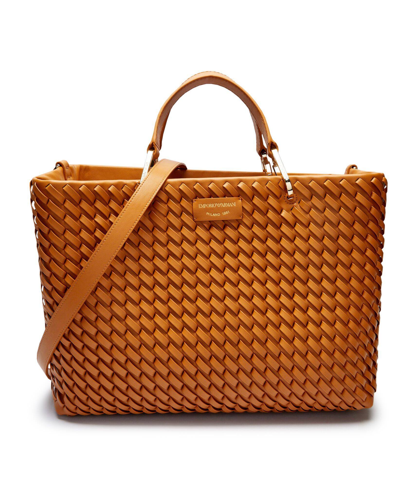 Emporio Armani De piele geantă shopper + borsetă
