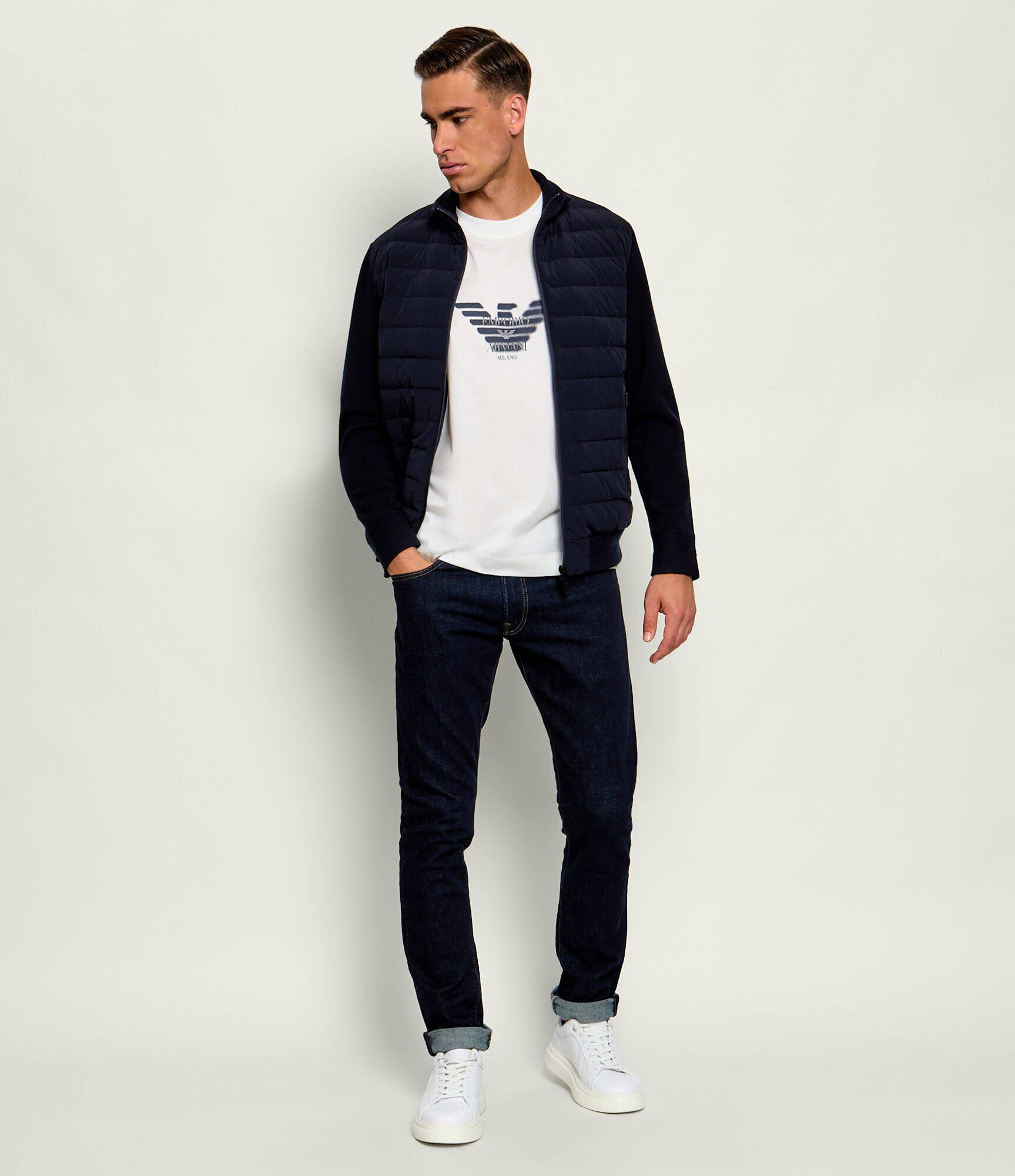 Emporio Armani Geacă de puf | regular fit cu adaos de lână
