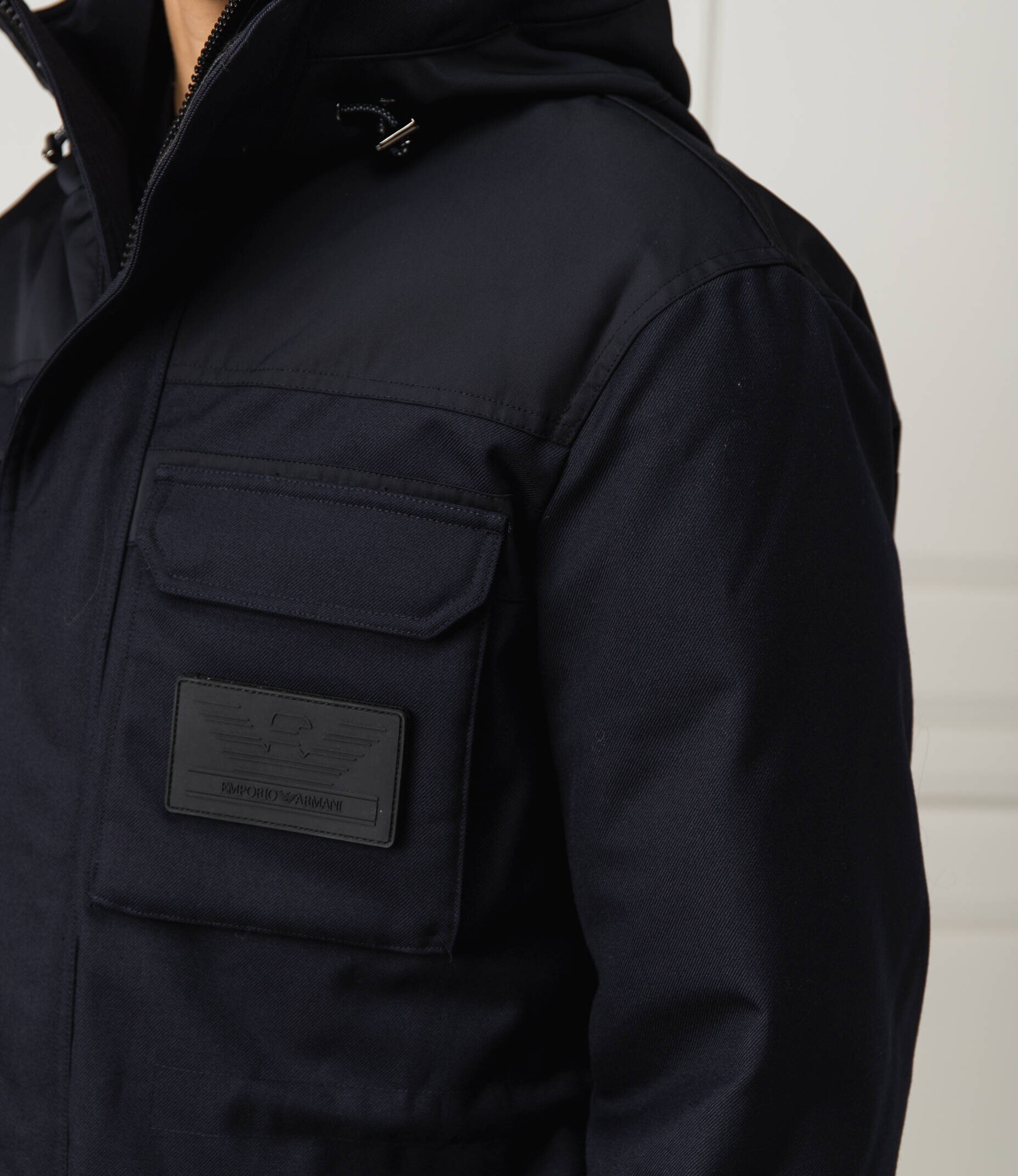 Emporio Armani geacă | Regular Fit | z dodatkiem wełny
