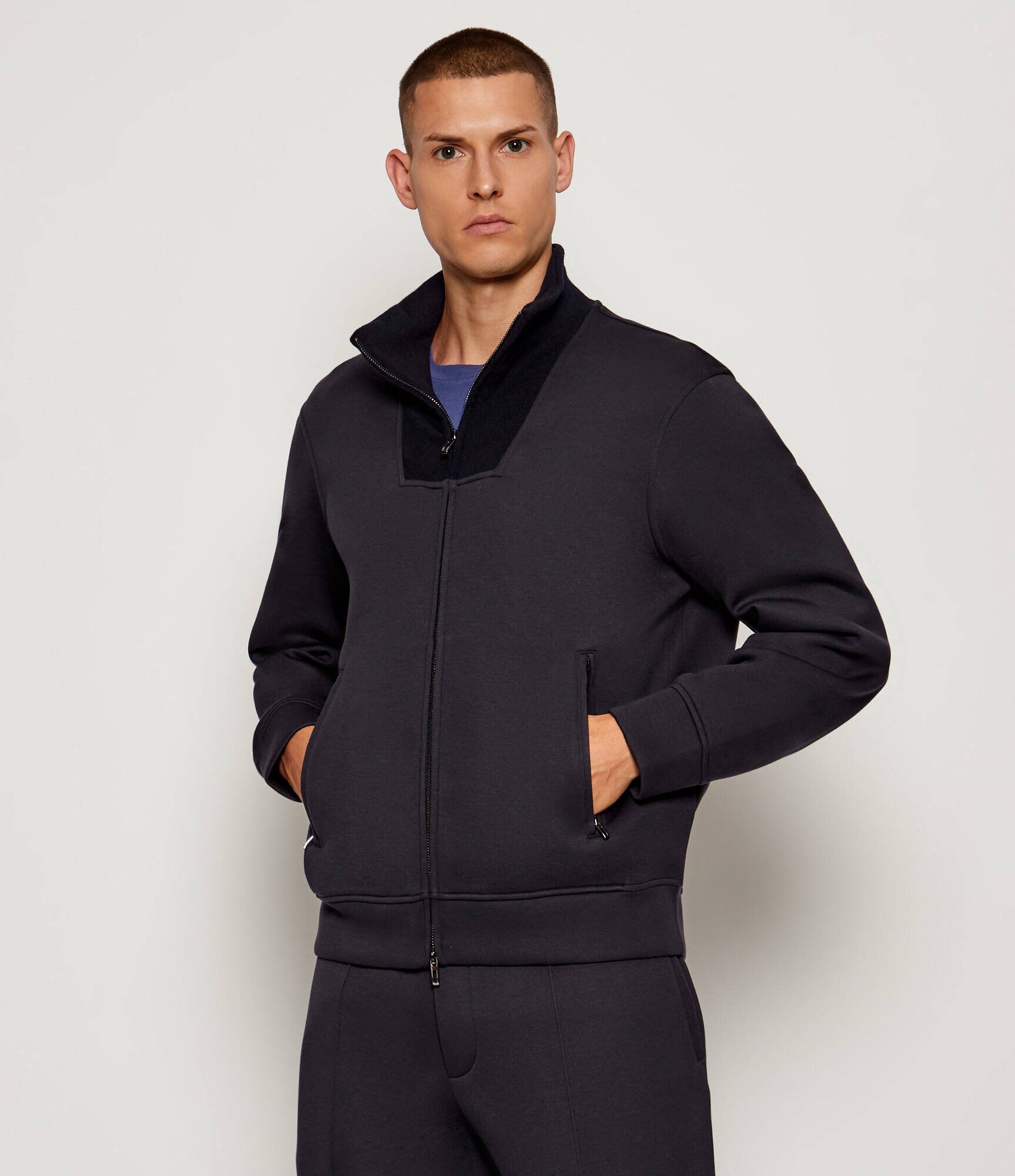 Emporio Armani Hanorac | regular fit cu adaos de lână