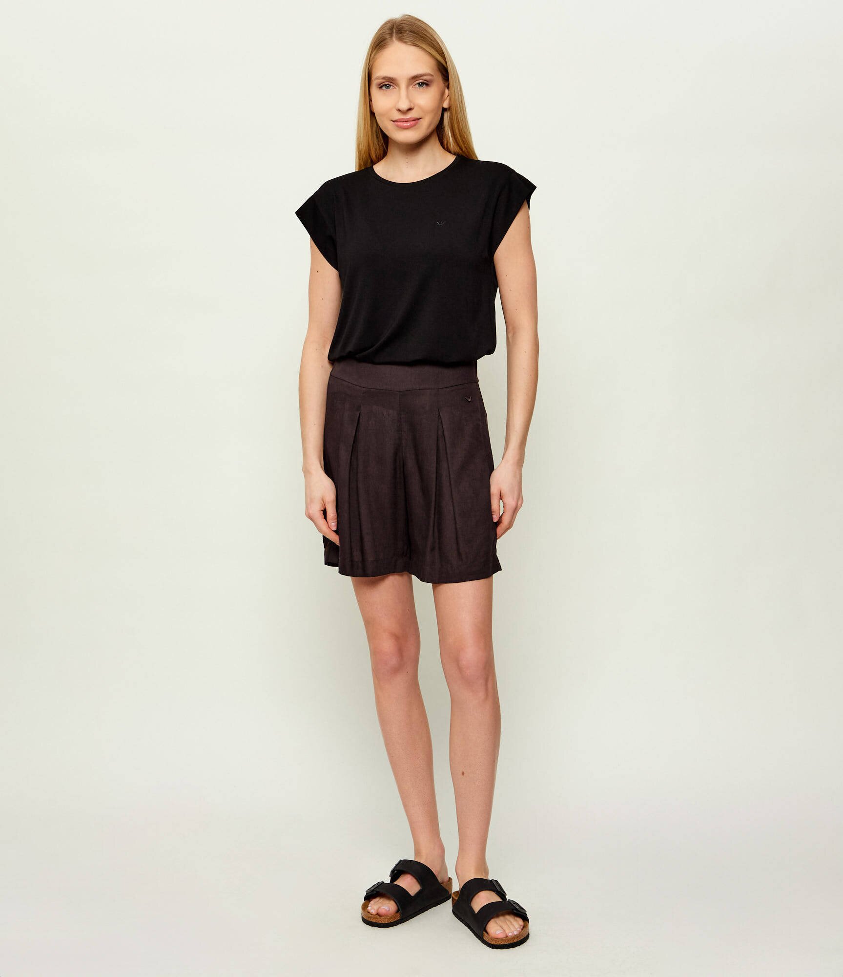 Emporio Armani Pantaloni scurți | regular fit | cu adaos de in
