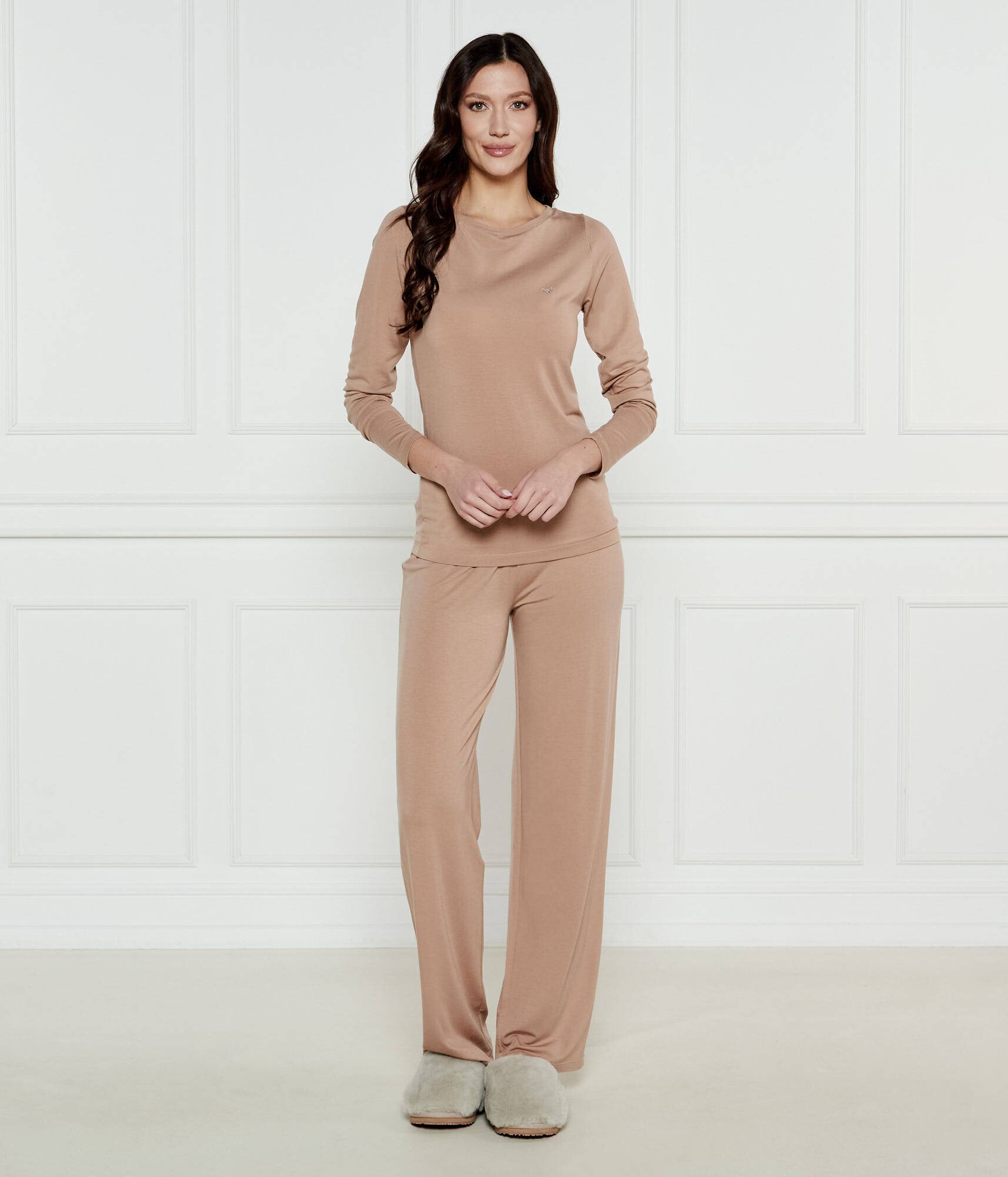 Emporio Armani Pijama | Regular Fit cu adaos de lână