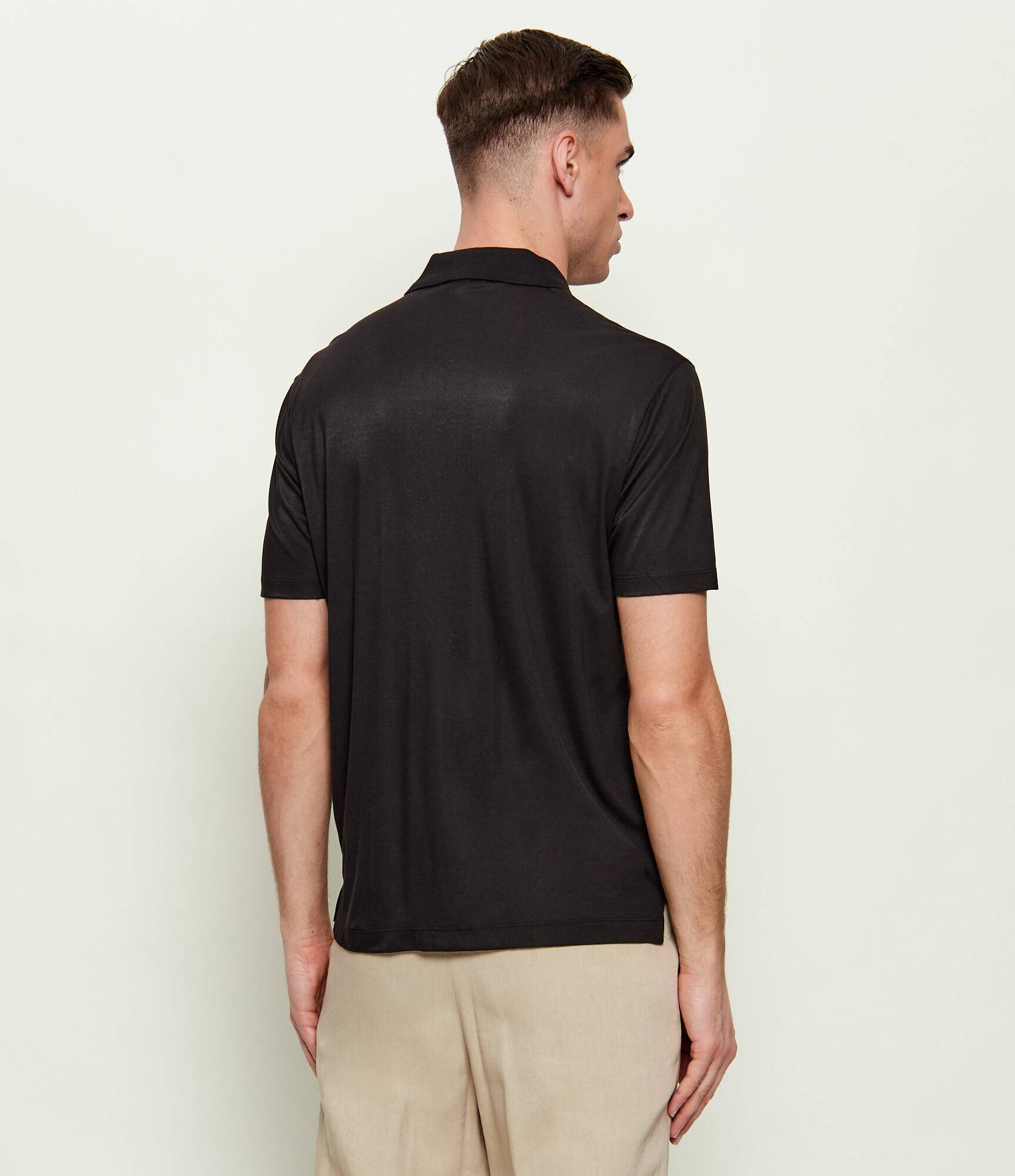 Emporio Armani Polo | Slim Fit cu adaos de mătase