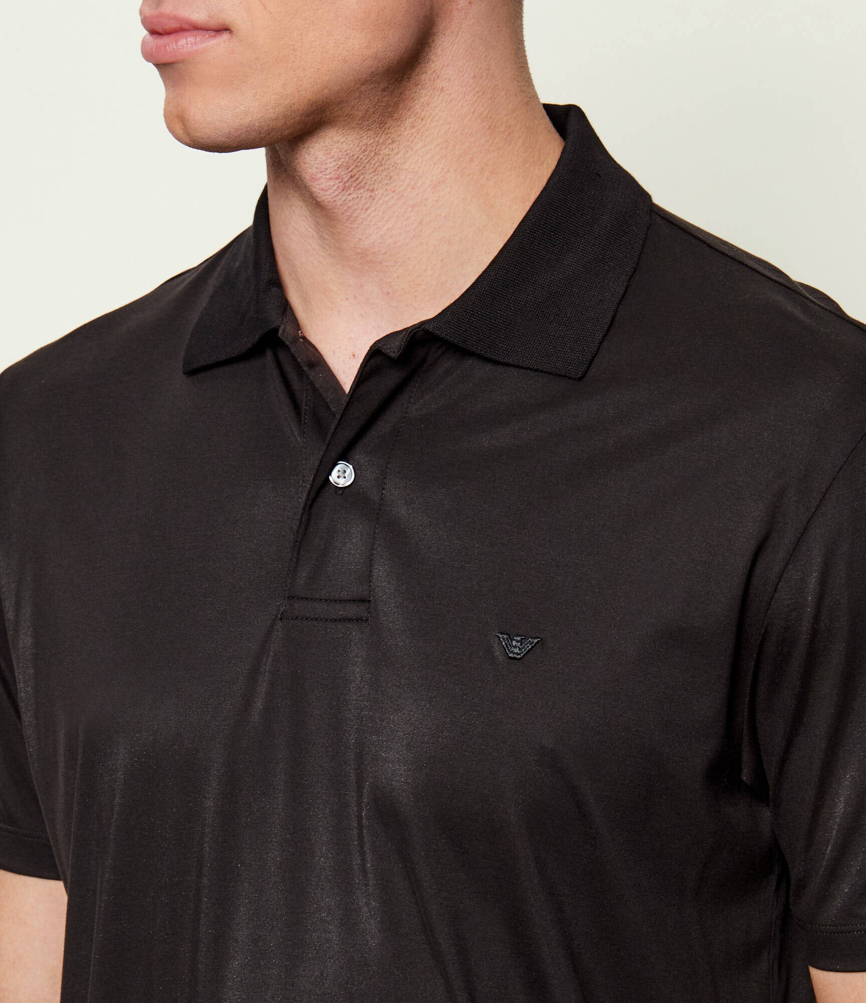 Emporio Armani Polo | Slim Fit cu adaos de mătase