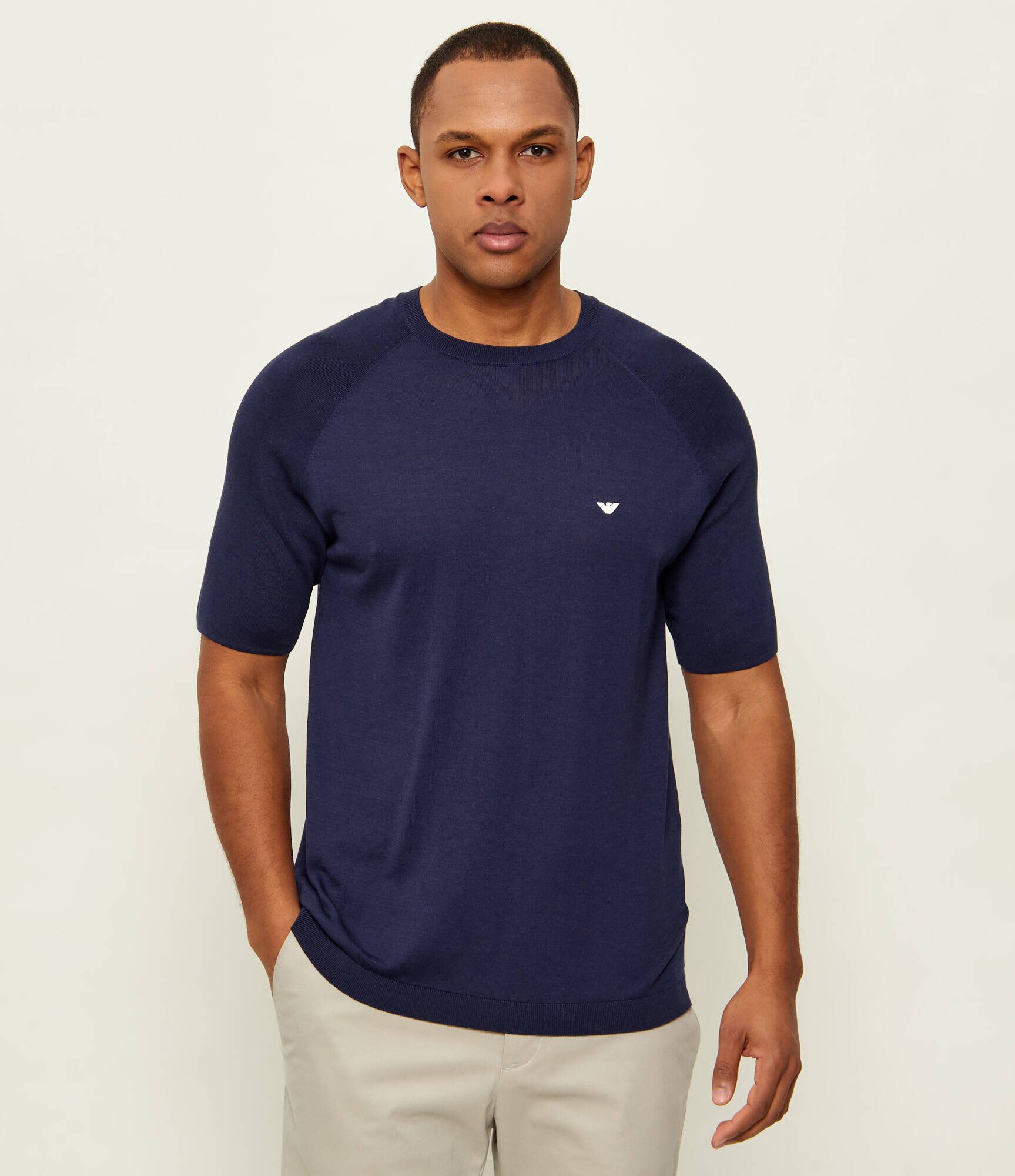 Emporio Armani Pulover | regular fit cu adaos de mătase