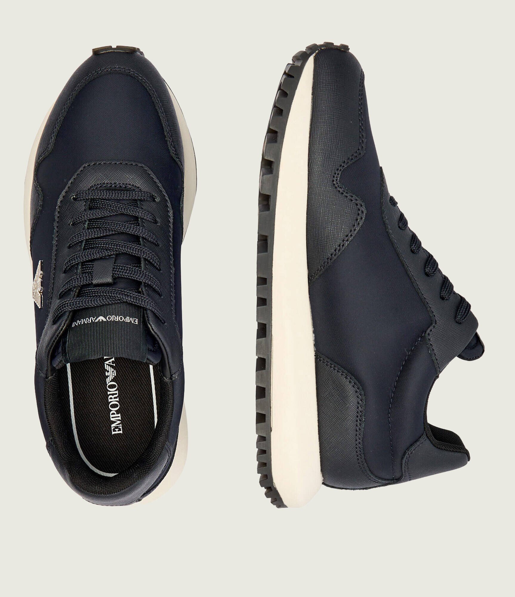 Emporio Armani Sneakers cu adaos de piele