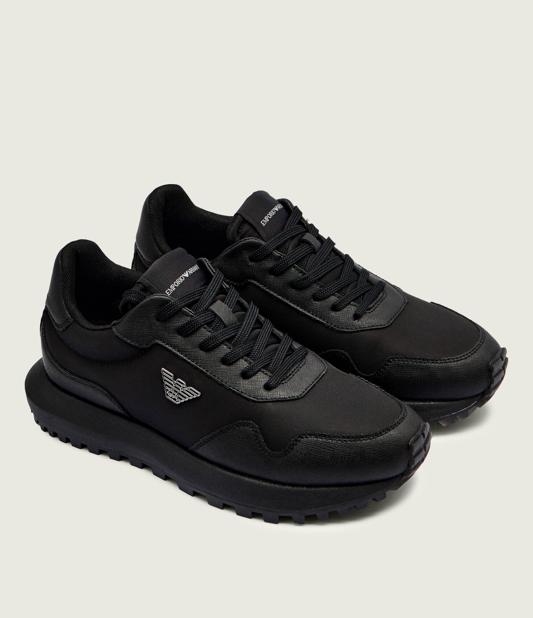 Emporio Armani Sneakers cu adaos de piele