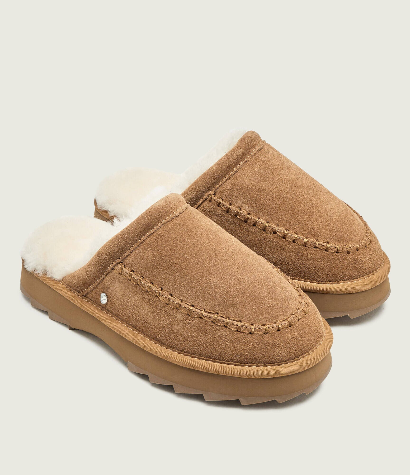 Emu Australia Căptușite papuci de casă Sharky Slide | piele întoarsă | shearling