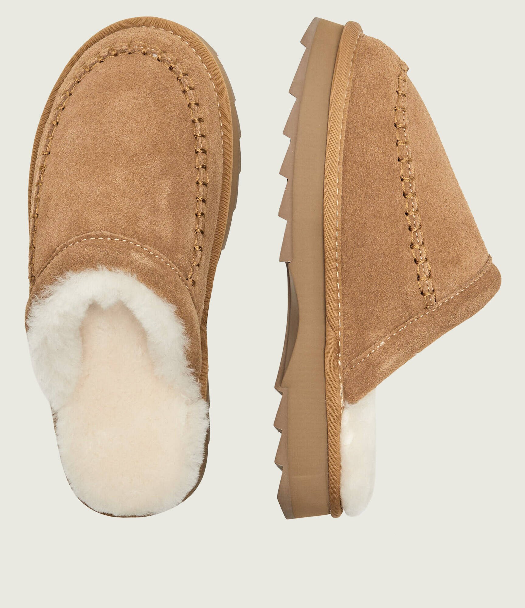 Emu Australia Căptușite papuci de casă Sharky Slide | piele întoarsă | shearling