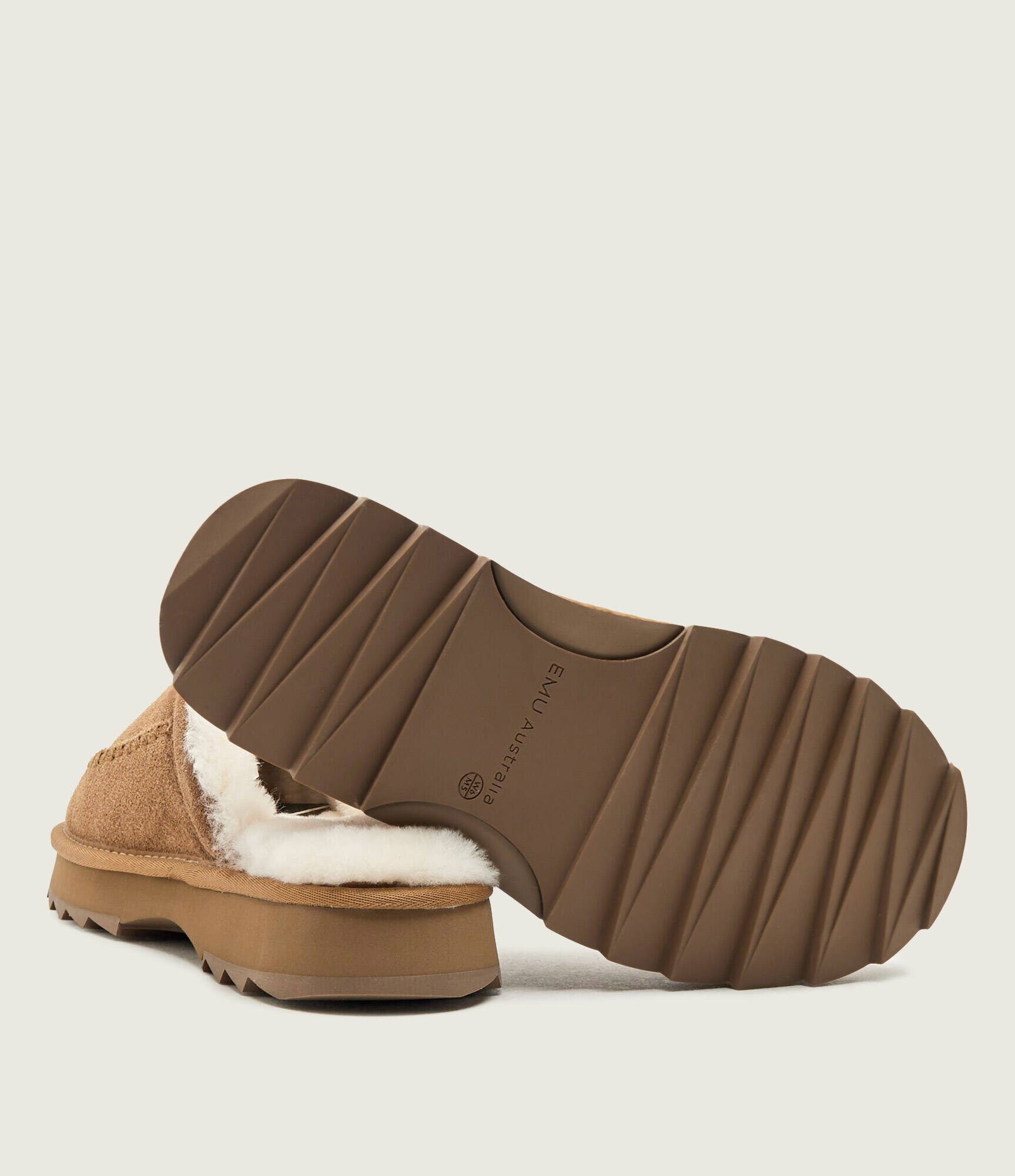 Emu Australia Căptușite papuci de casă Sharky Slide | piele întoarsă | shearling