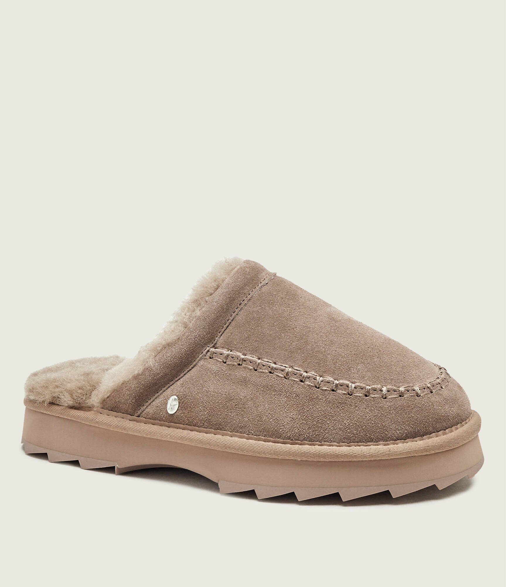 Emu Australia Căptușite papuci de casă Sharky Slide | piele întoarsă | shearling