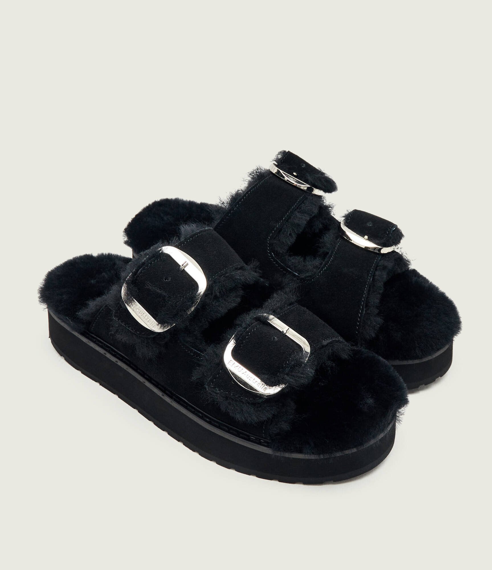 Emu Australia Căptușite șlapi Cabello | piele întoarsă | shearling