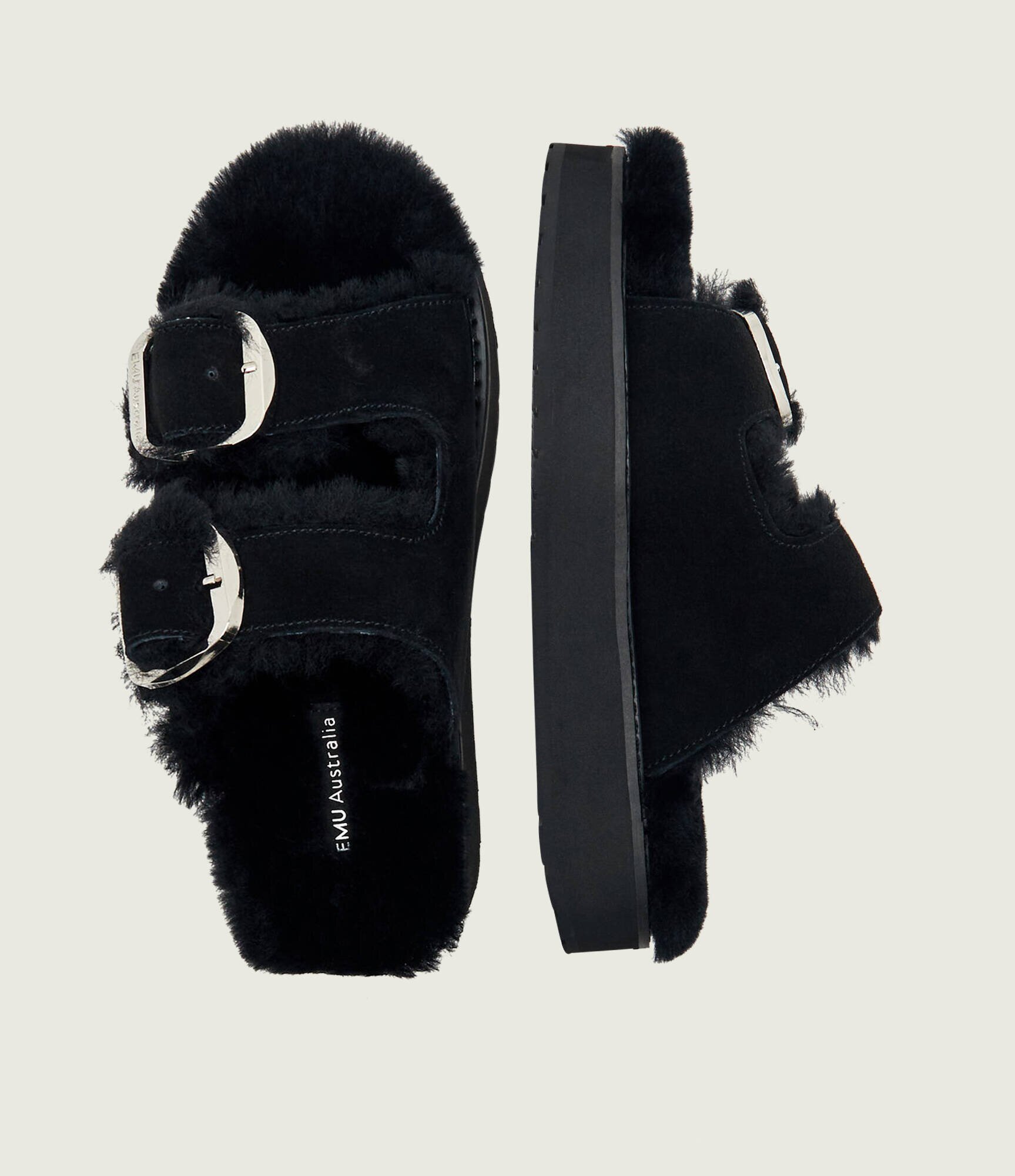 Emu Australia Căptușite șlapi Cabello | piele întoarsă | shearling