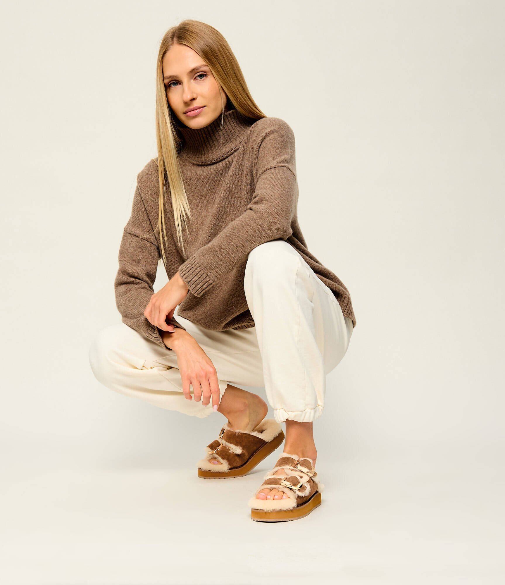 Emu Australia Căptușite șlapi Cabello | piele întoarsă | shearling