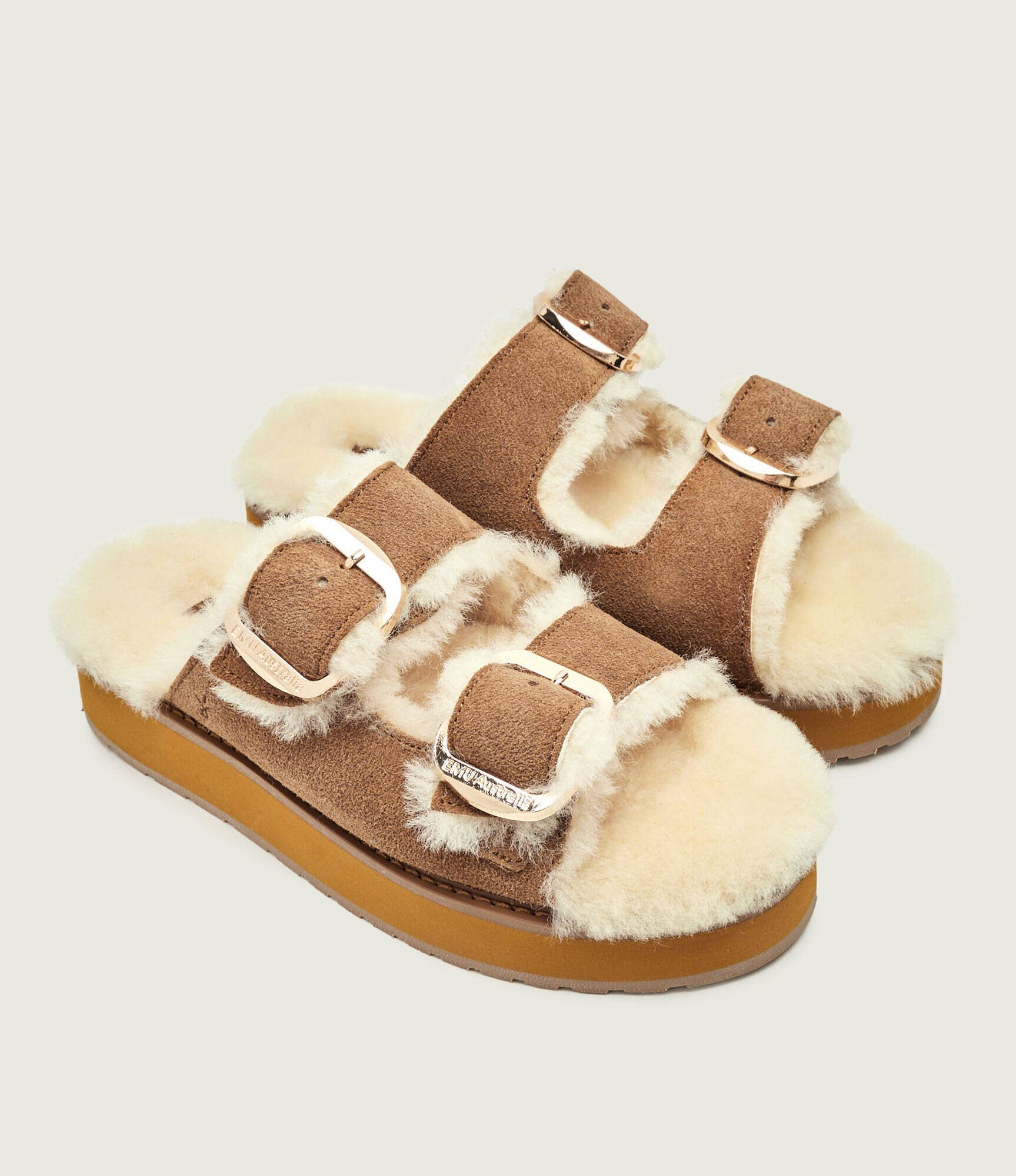 Emu Australia Căptușite șlapi Cabello | piele întoarsă | shearling