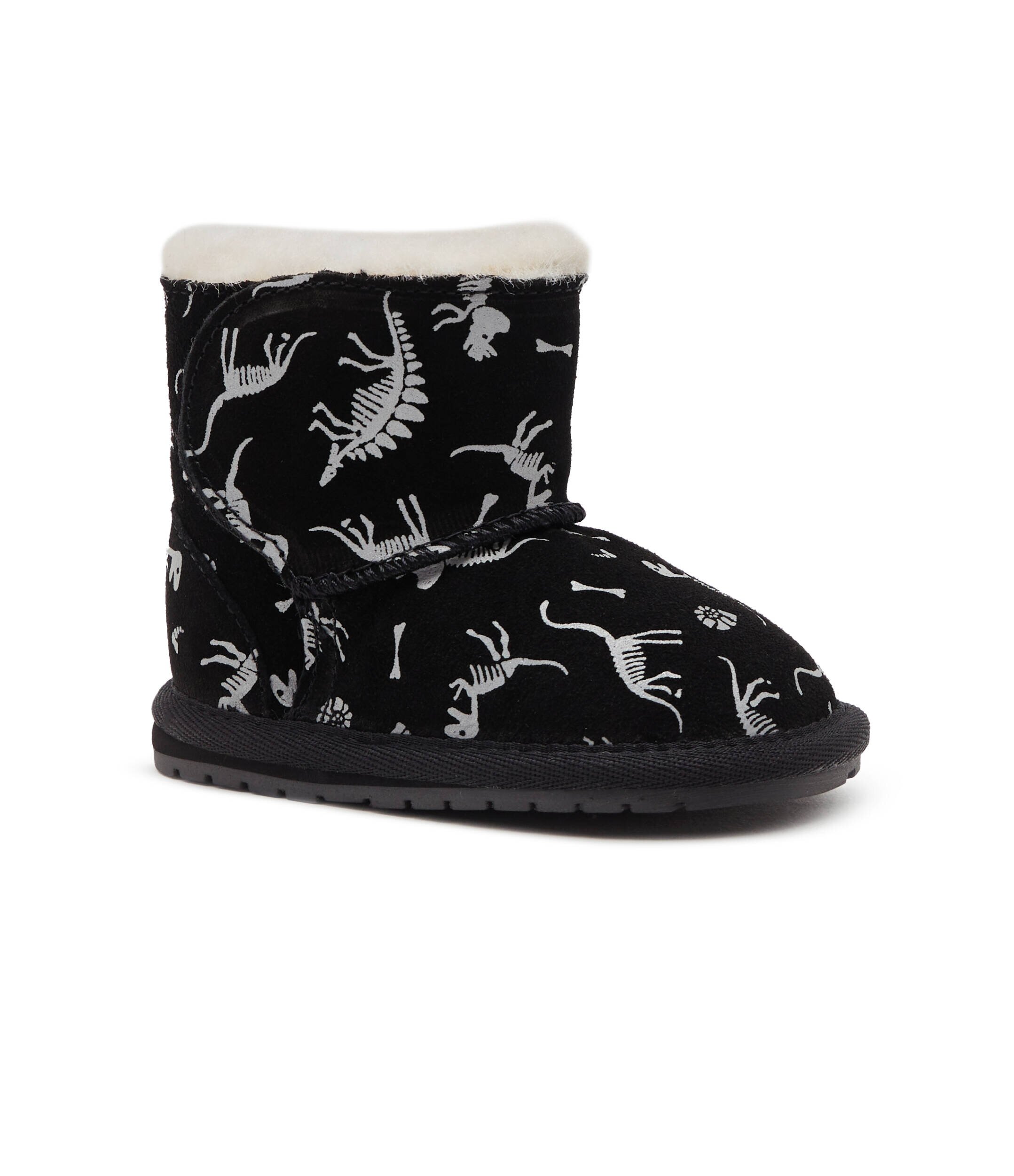 Emu Australia De piele bocanci Toddle Reflective Dino cu adaos de lână