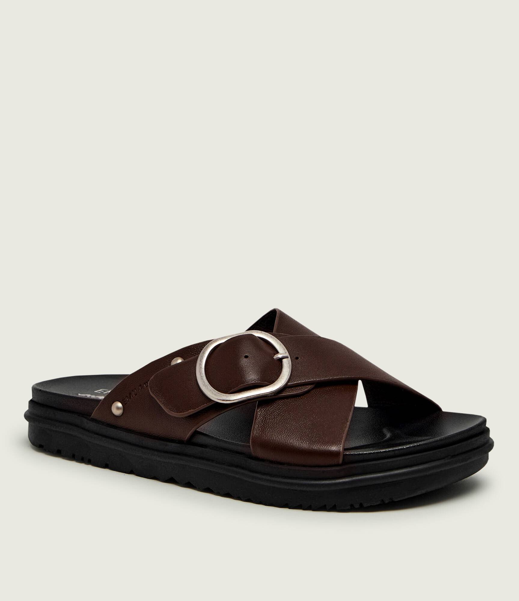 Emu Australia De piele șlapi Ebony
