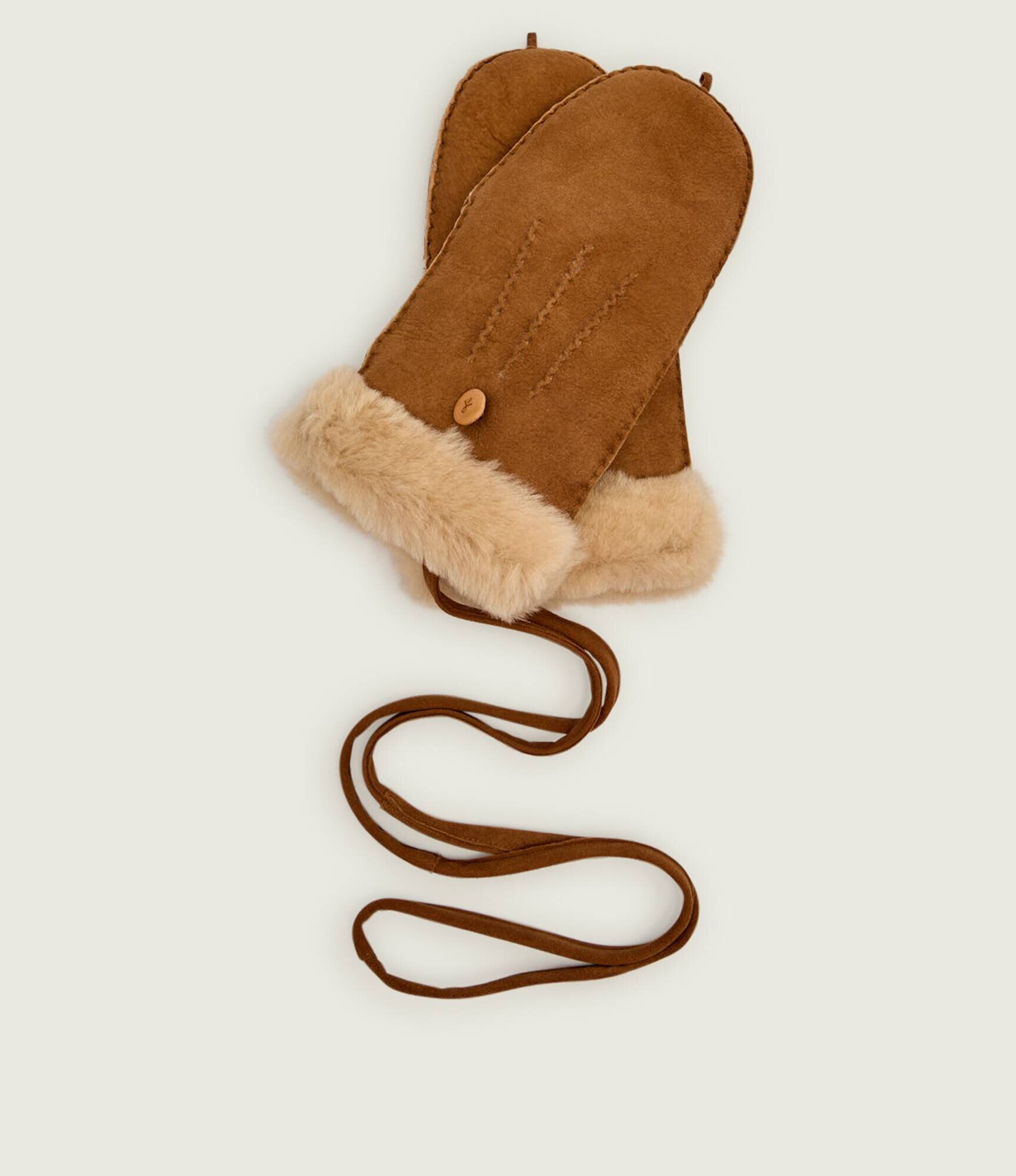 Emu Australia Mănuși de piele Montana Mittens cu adaos de lână