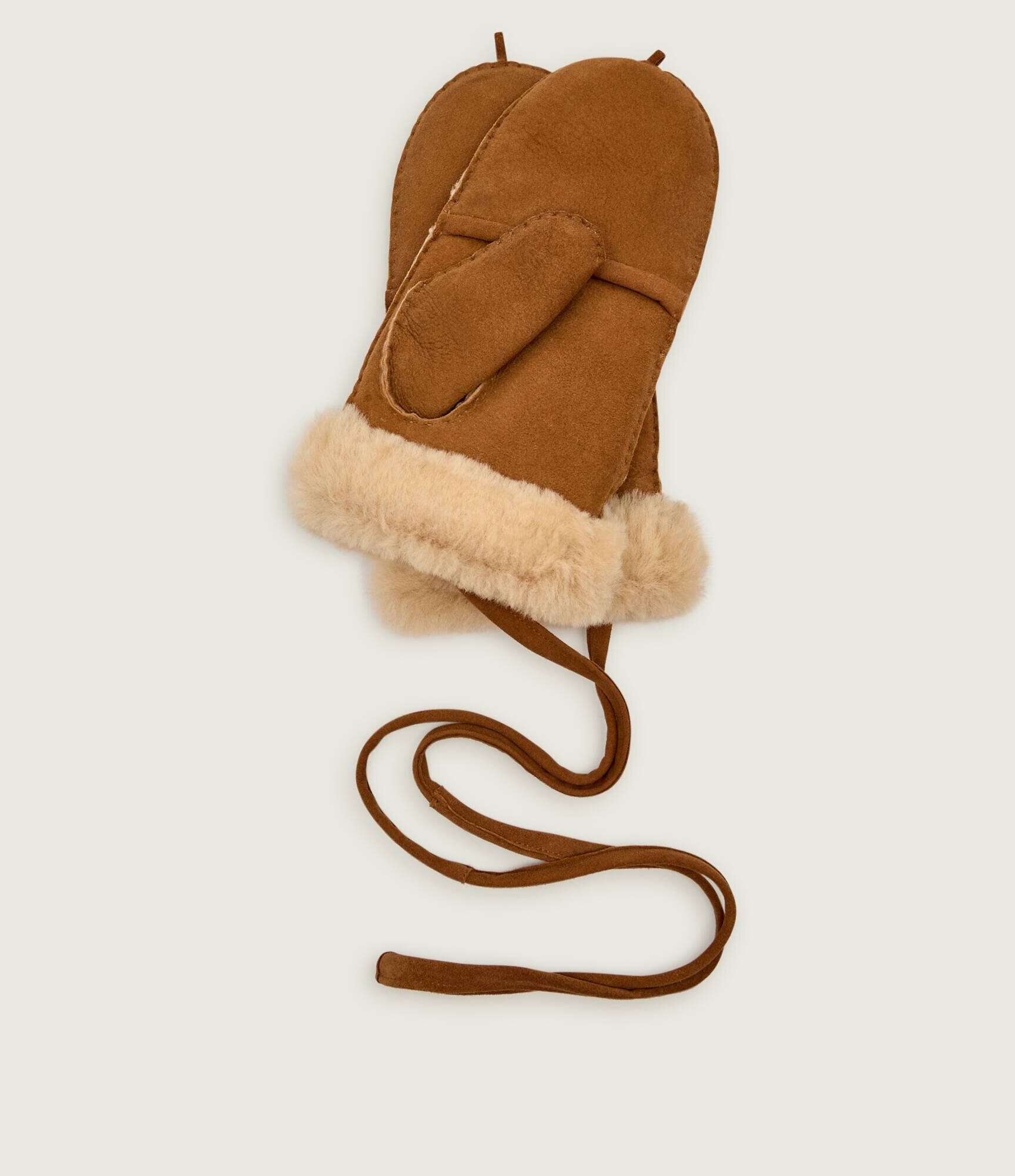 Emu Australia Mănuși de piele Montana Mittens cu adaos de lână