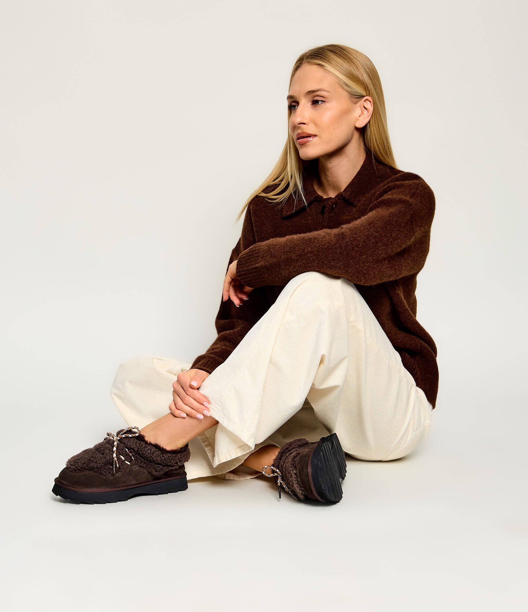 Emu Australia Mules (încălțăminte) Hayley | piele întoarsă | shearling cu adaos de lână