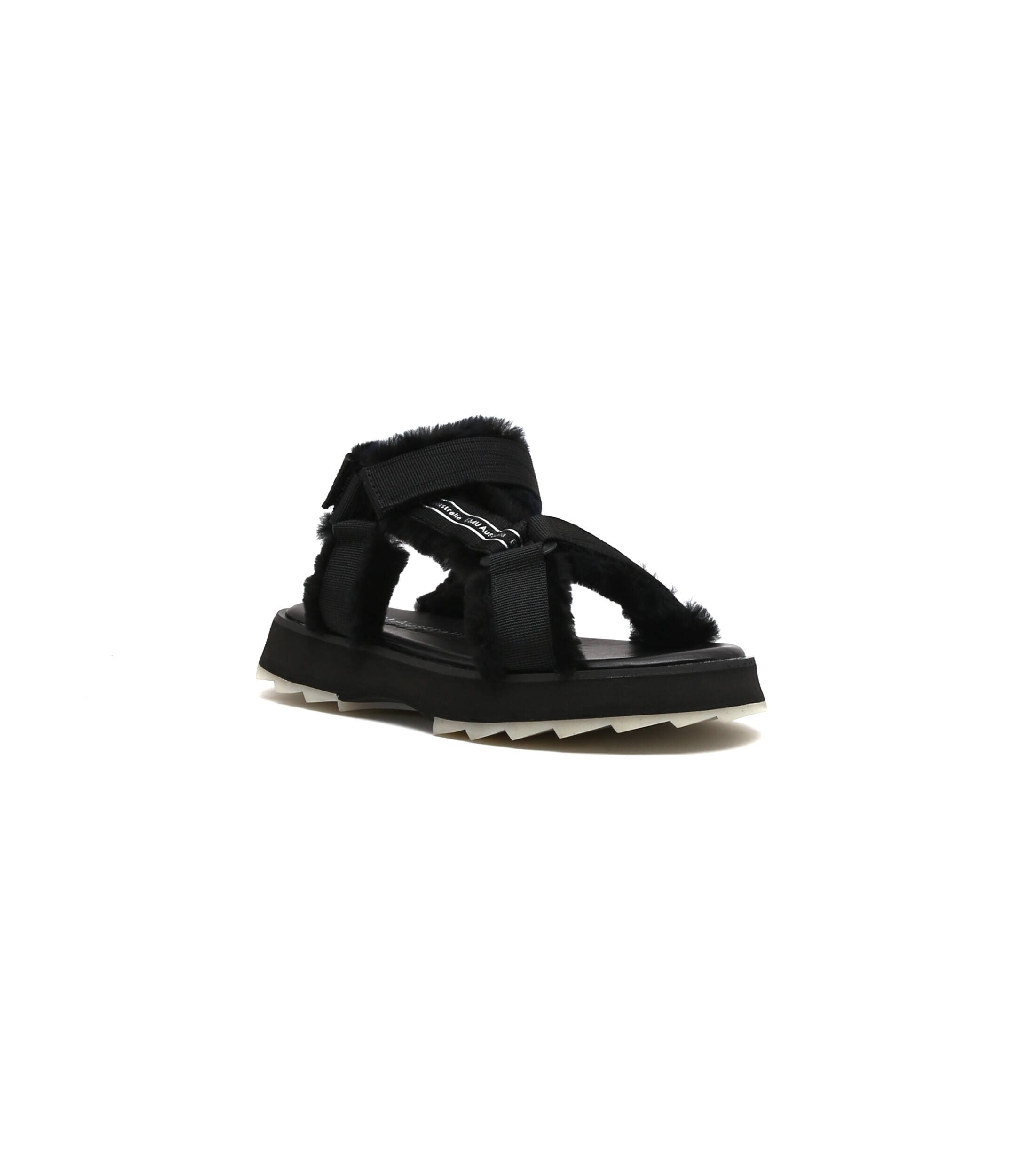 Emu Australia Sandale Raven cu adaos de piele