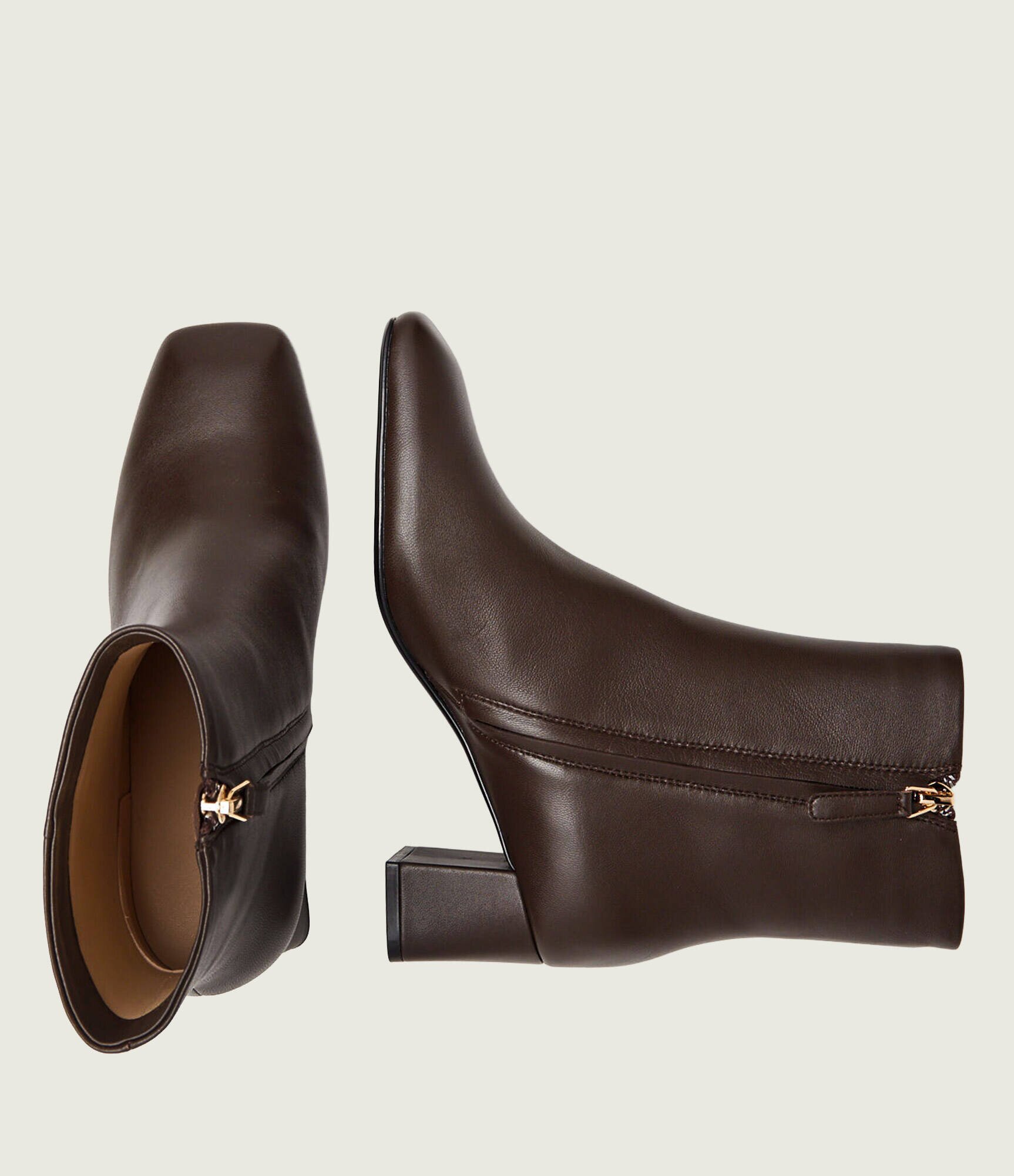 Furla De piele botine cu toc Solid Tronchetto T.