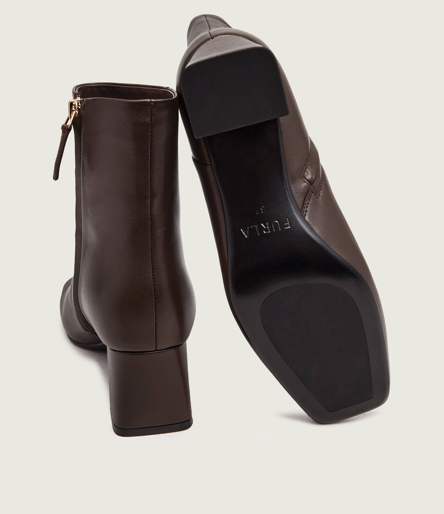 Furla De piele botine cu toc Solid Tronchetto T.