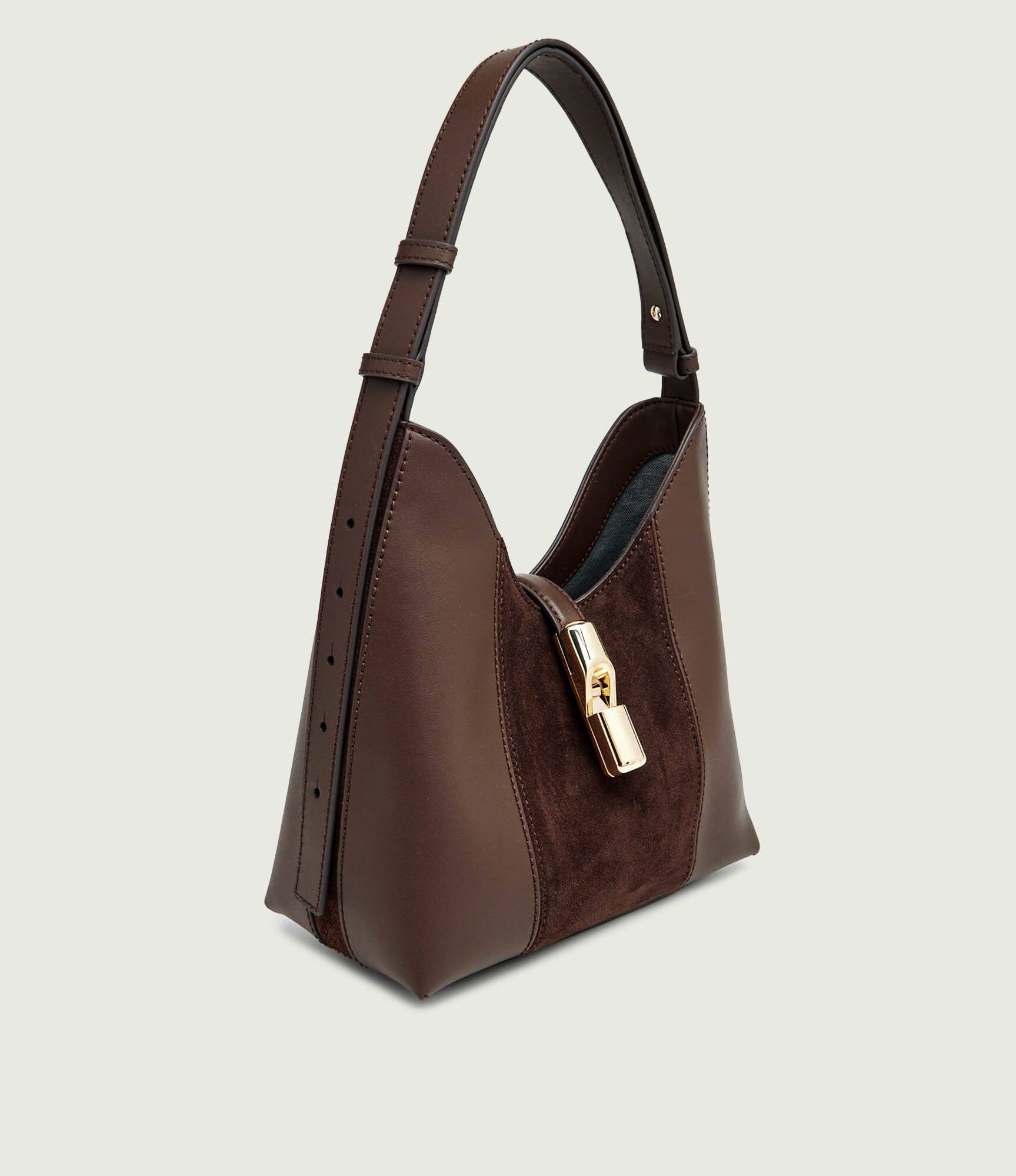 Furla De piele geantă pe umăr Goccia | piele întoarsă