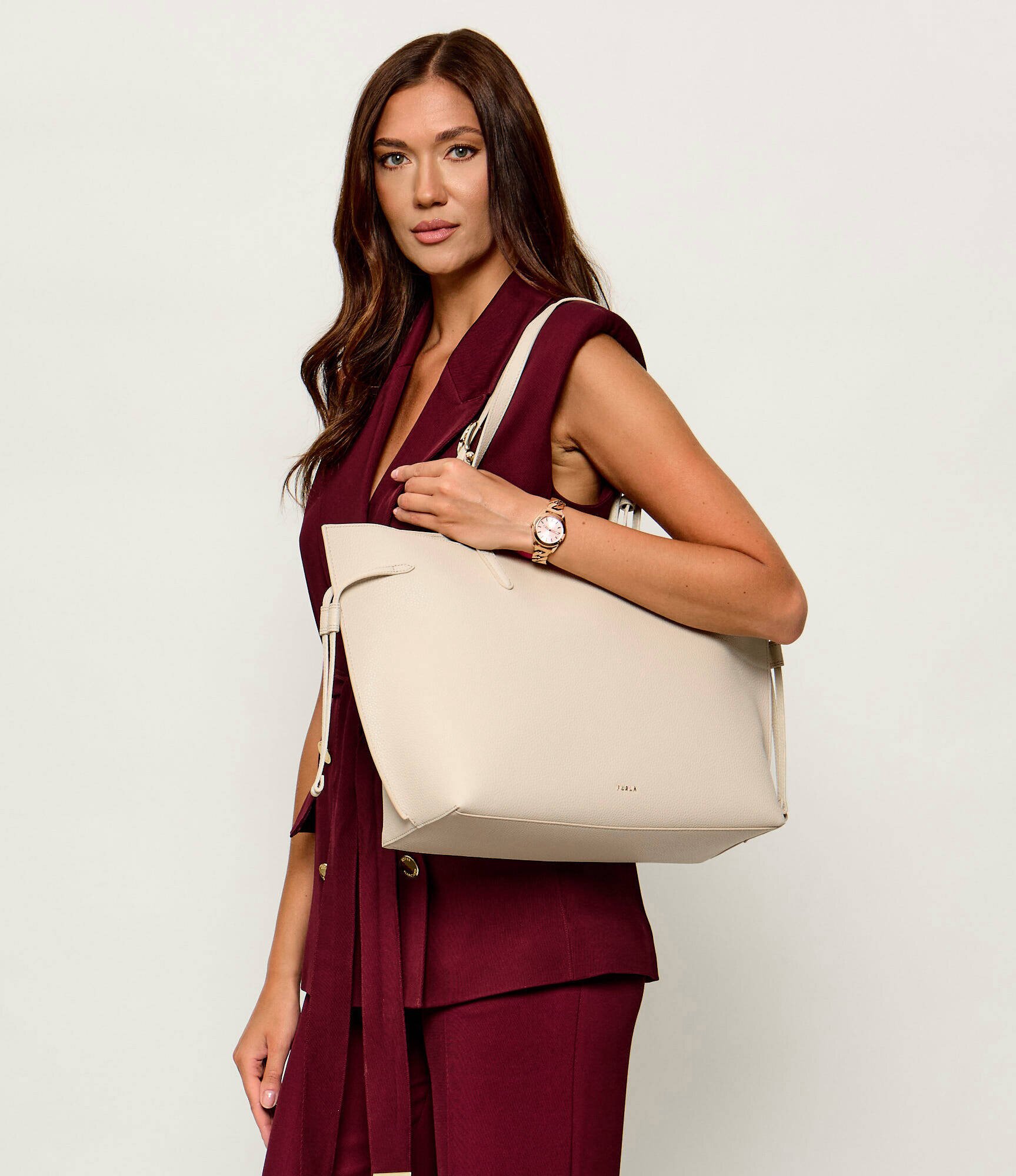 Furla De piele geantă shopper AVA L