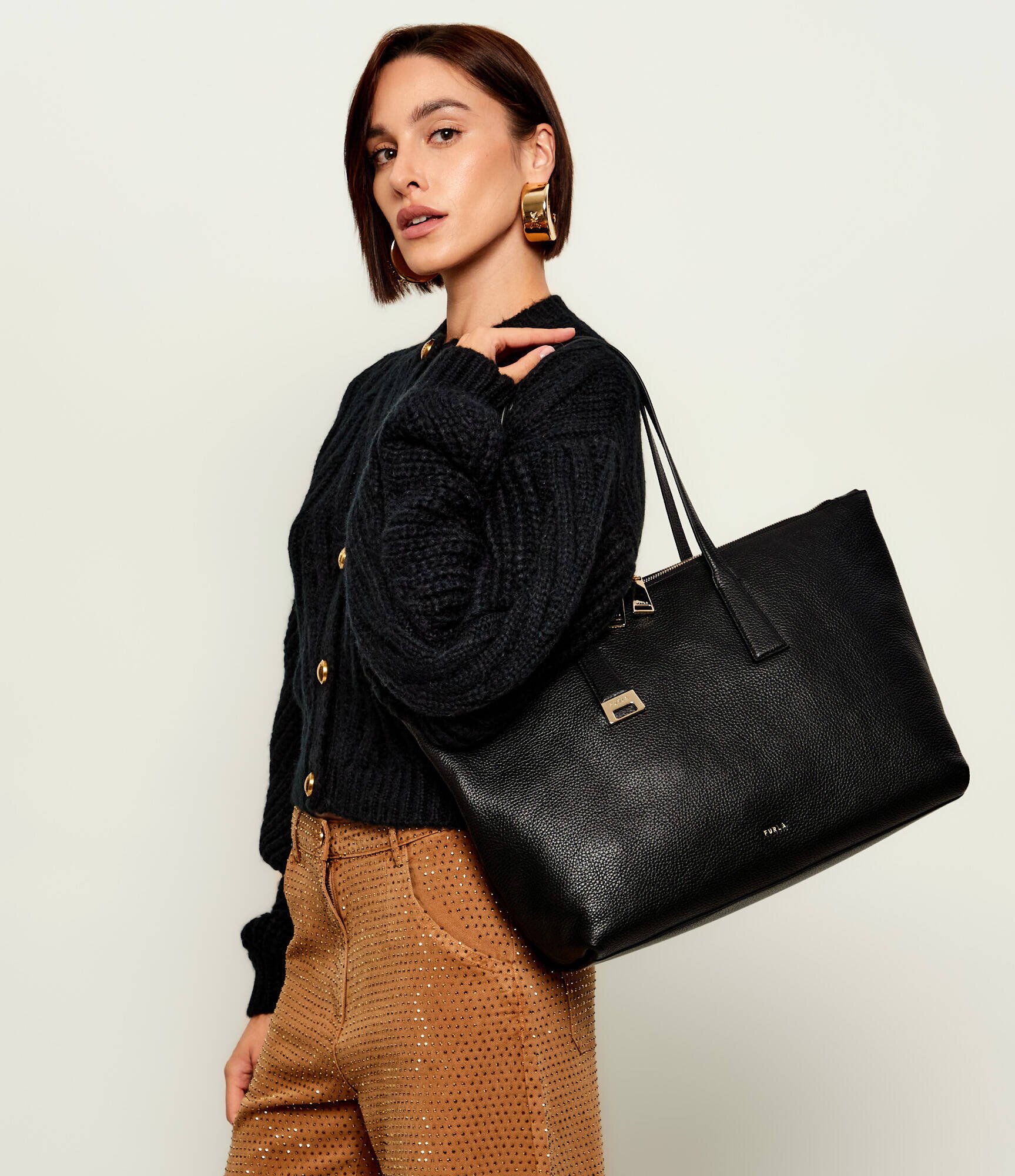 Furla De piele geantă shopper Olivia