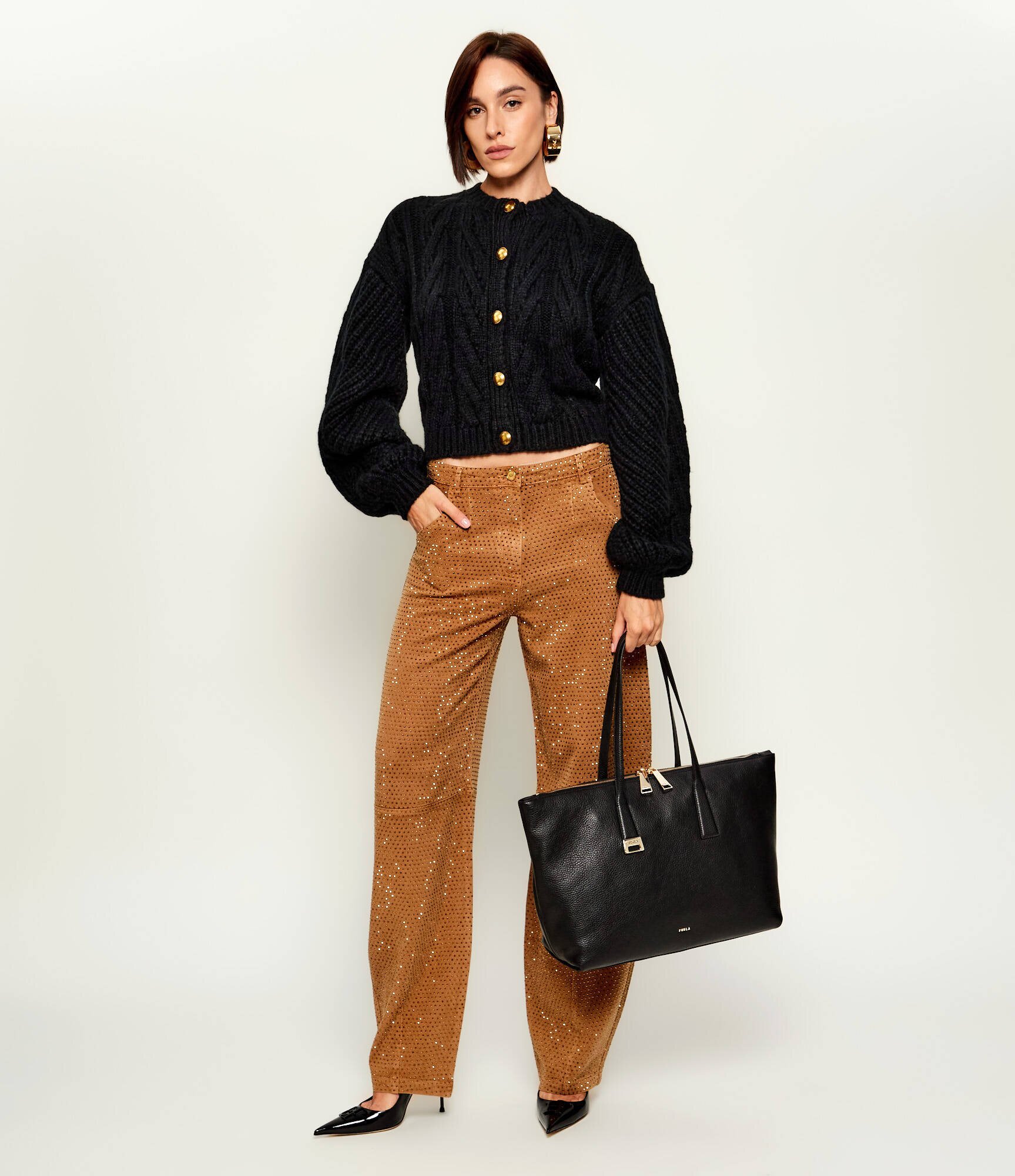 Furla De piele geantă shopper Olivia