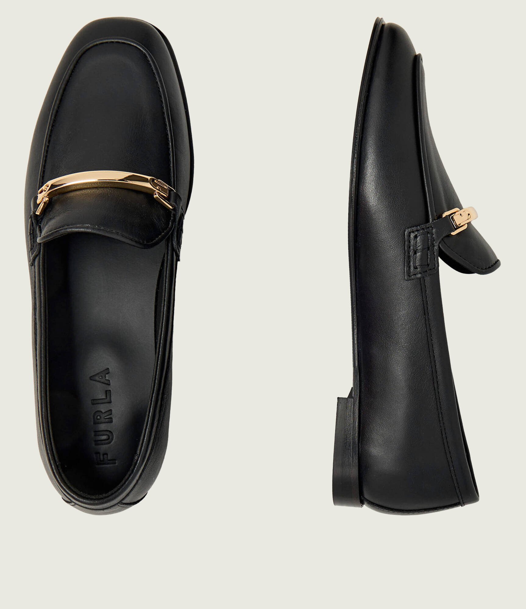 Furla De piele pantofi loafer HERITAGE