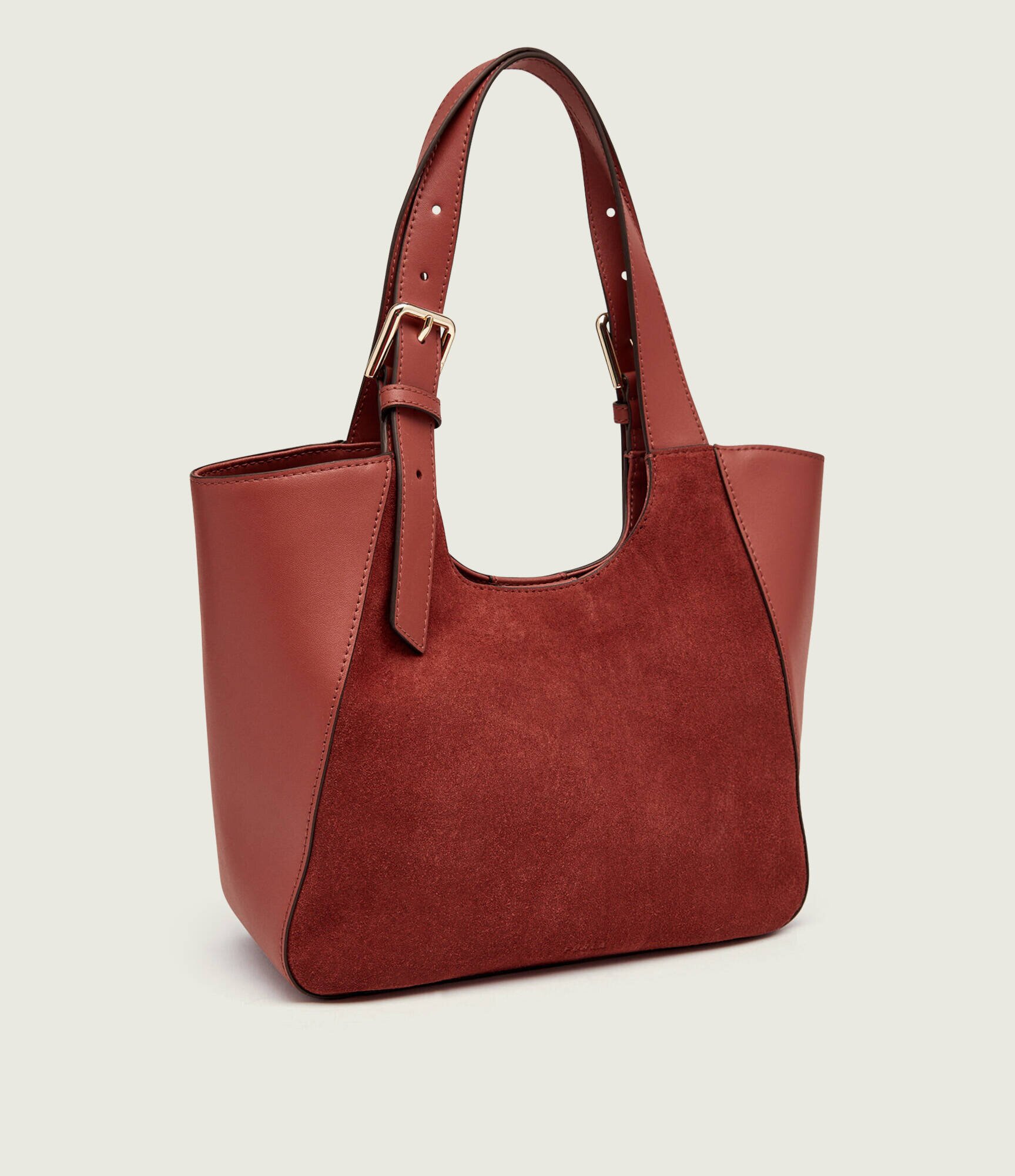 Furla Geantă pe umăr Dora S | piele întoarsă cu adaos de piele