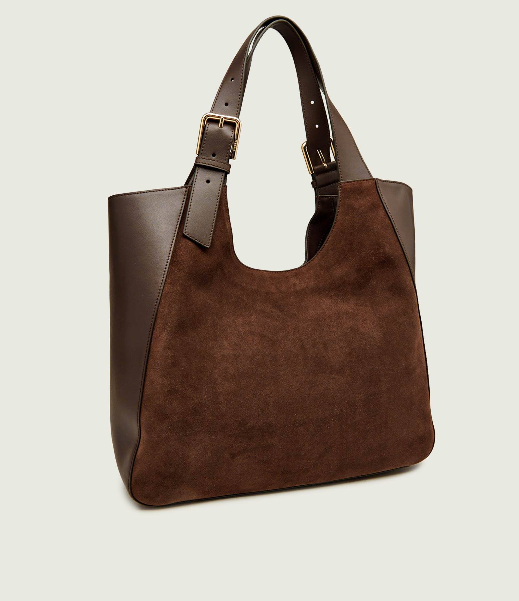 Furla Geantă shopper Dora L | zamsz cu adaos de piele