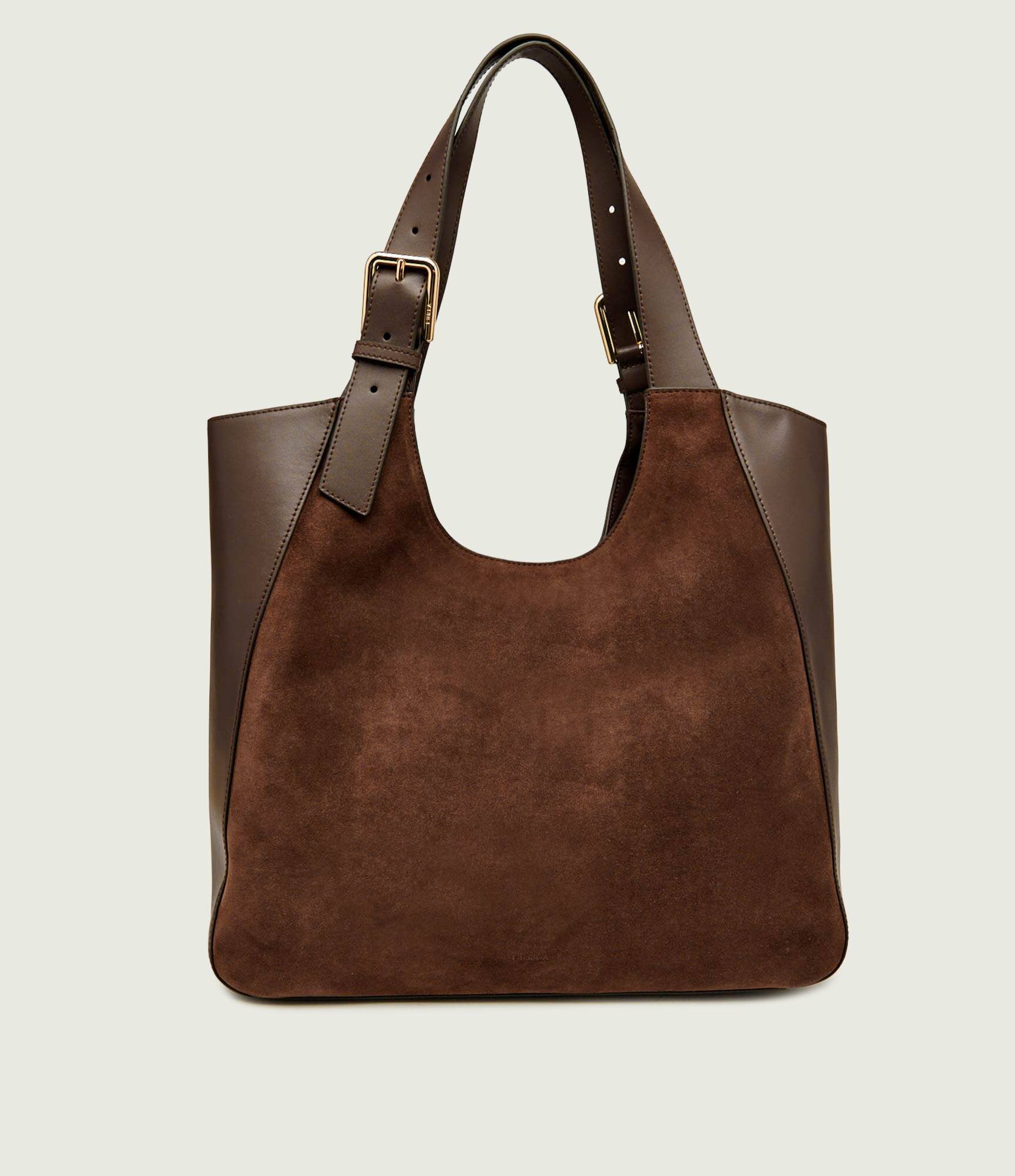 Furla Geantă shopper Dora L | zamsz cu adaos de piele