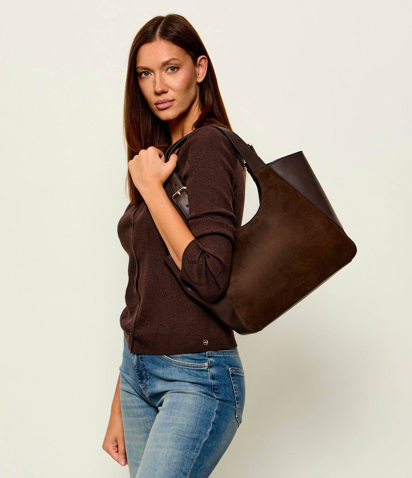 Furla Geantă shopper Dora M | piele întoarsă