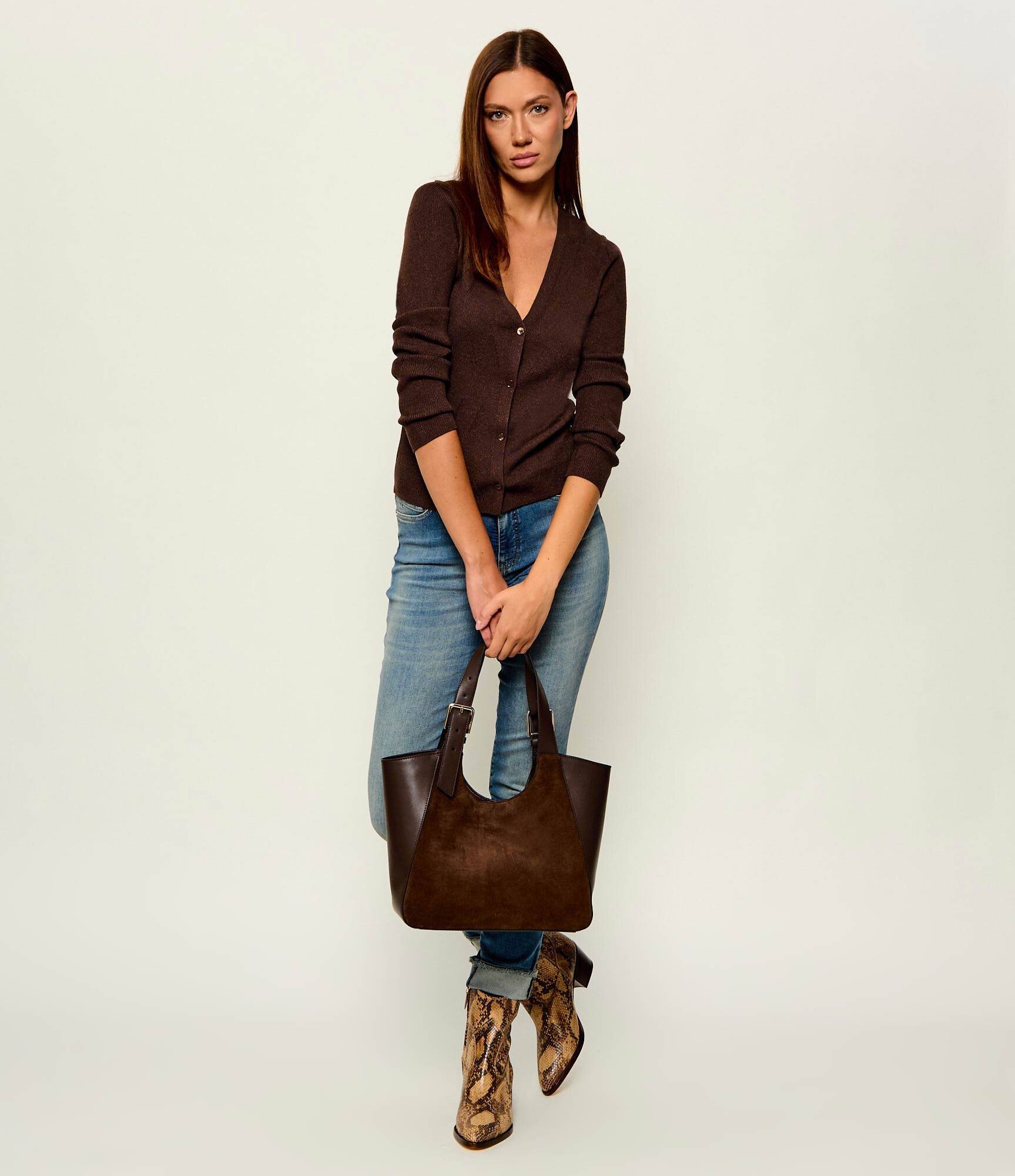 Furla Geantă shopper Dora M | piele întoarsă