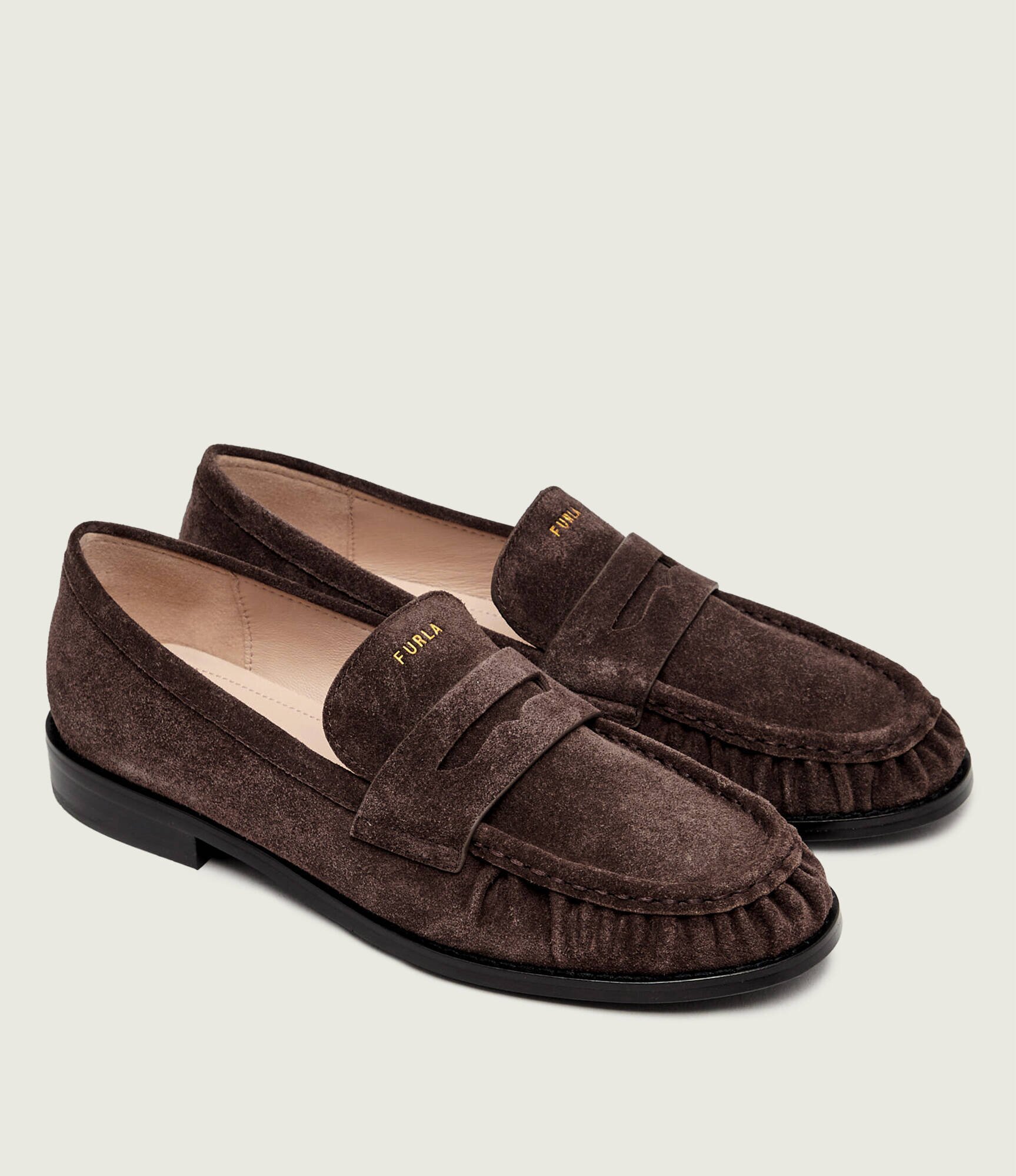 Furla Pantofi loafer Soft | piele întoarsă
